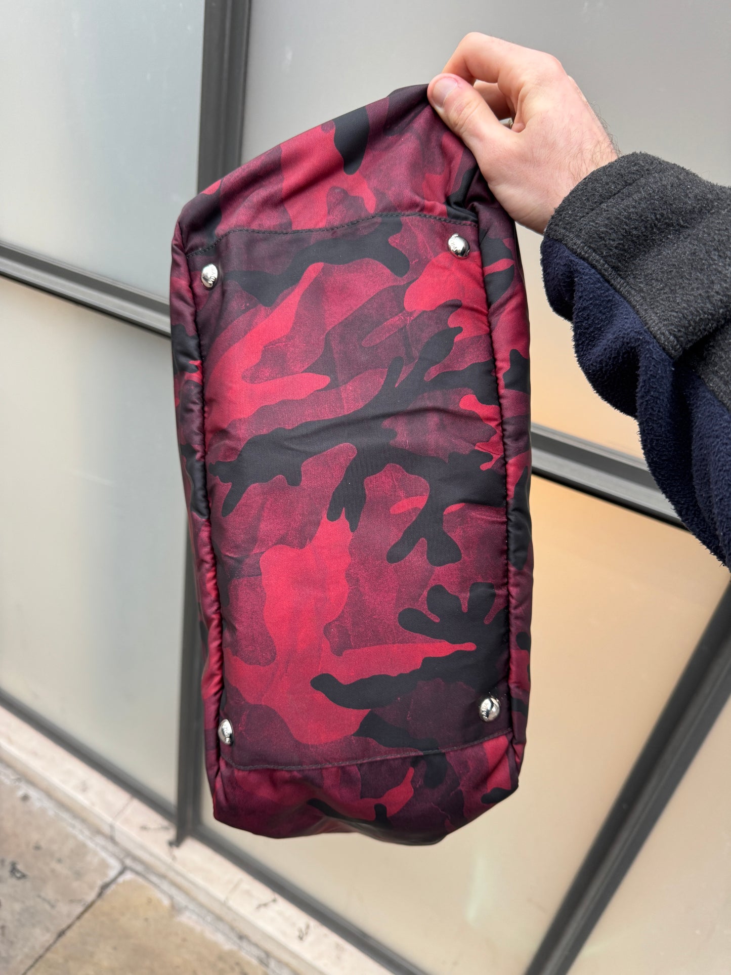 Prada Milano Nylon Red Camo Bag