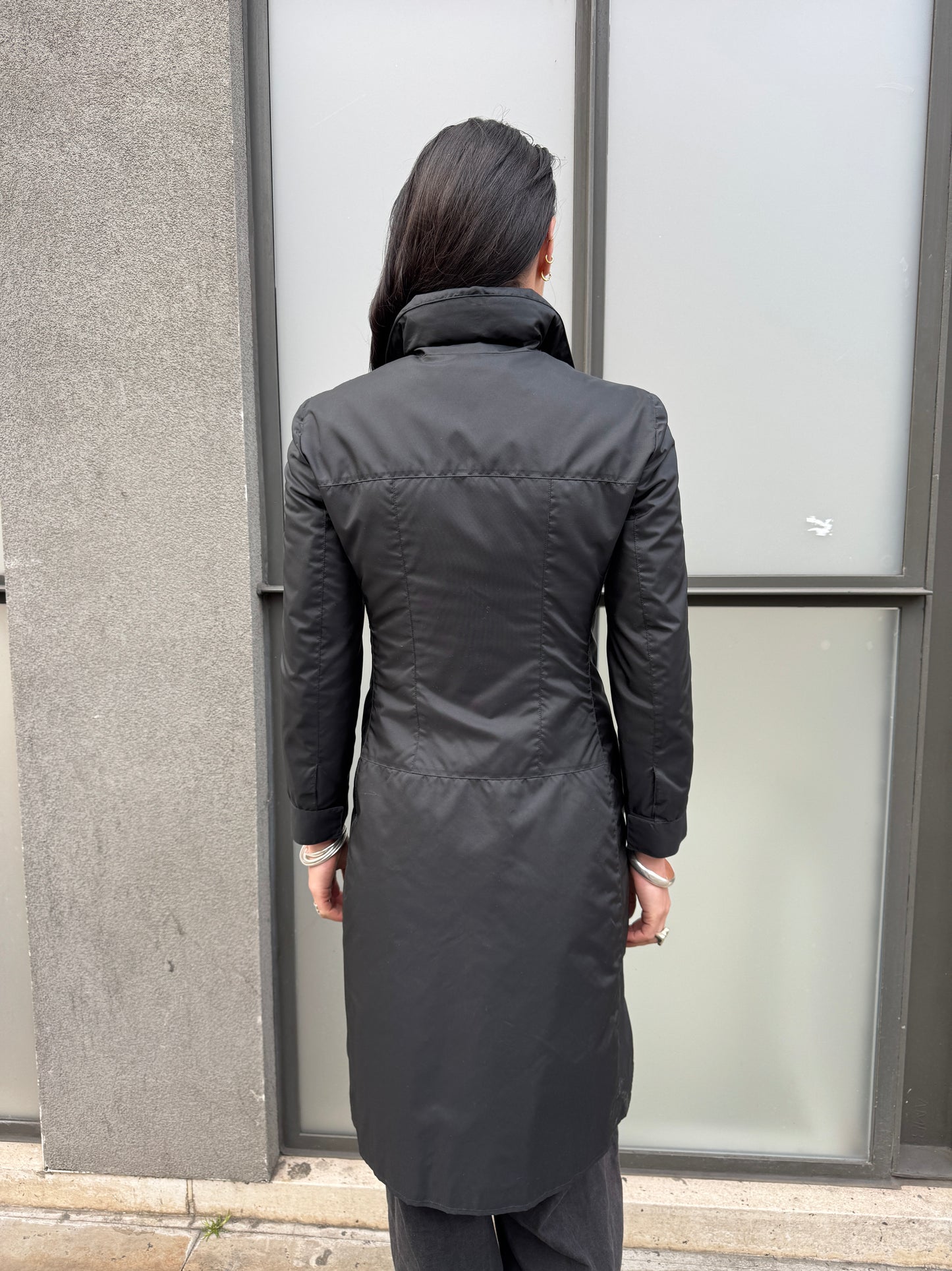 AW99’ Miu Miu Stash Pocket Technical Nylon Trench Coat