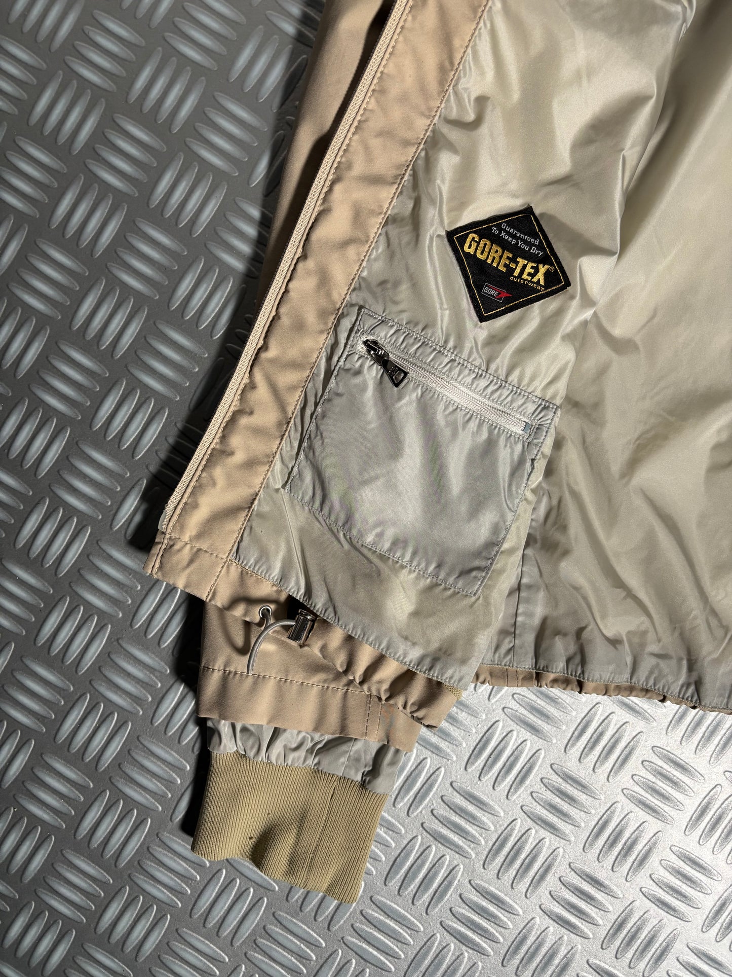 SS99' Prada Sport Beige Double Layer Cuff Gore-Tex Jacket