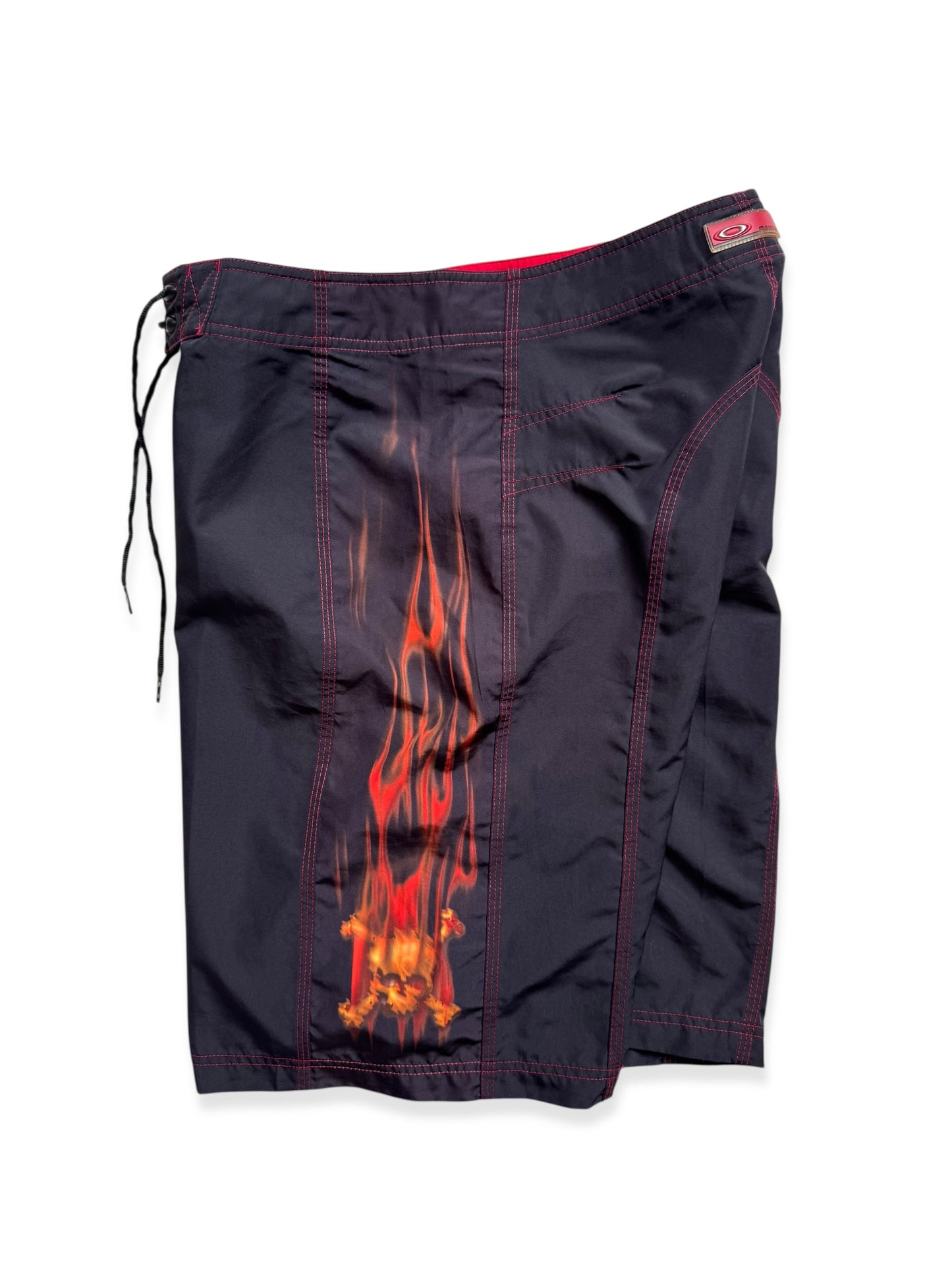 Early 2000’s Oakley Jet Black Flame Shorts