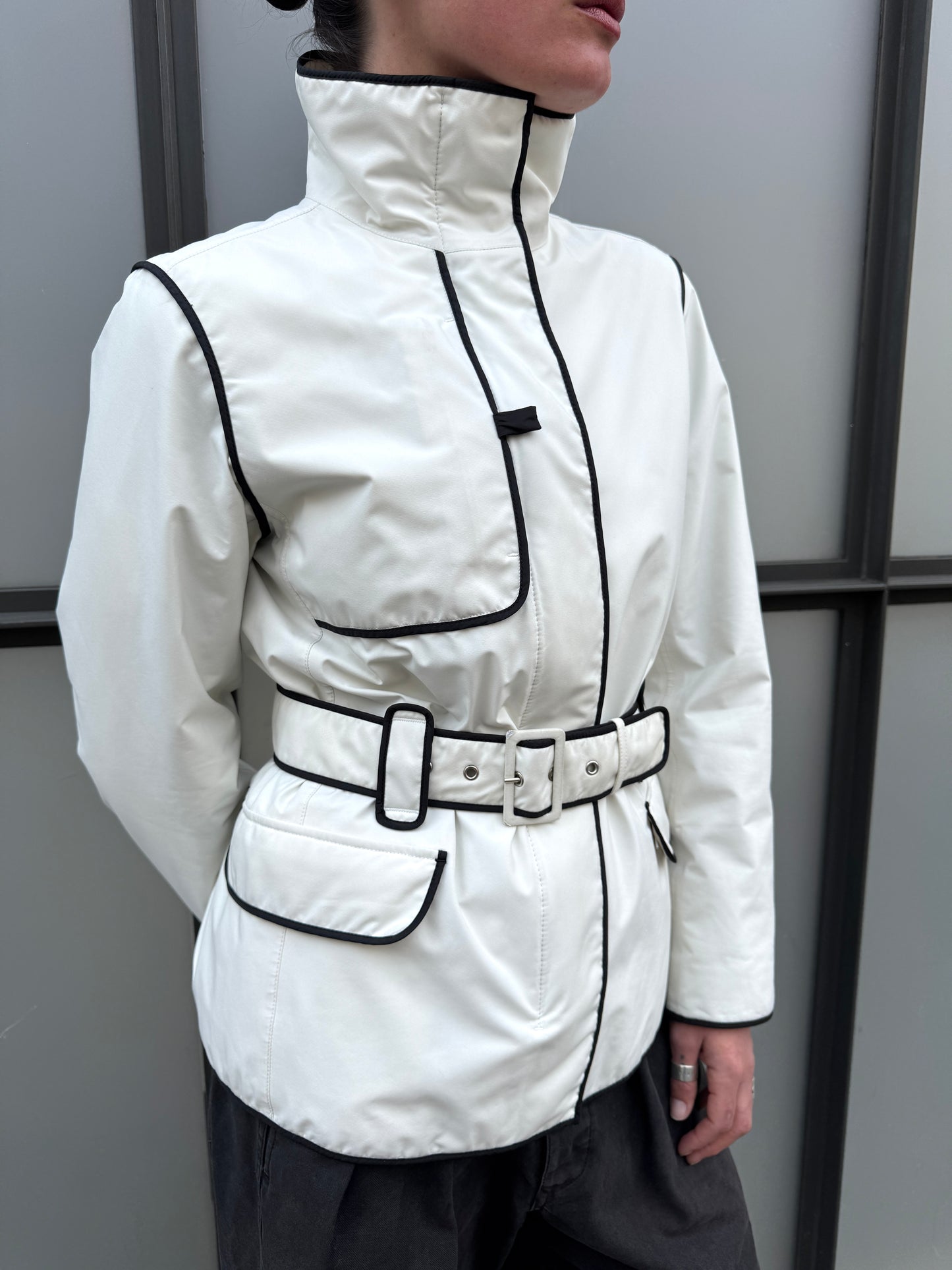 AW03’ Prada Linea Rossa Gore-Tex Tromp L’oeil Trench Coat