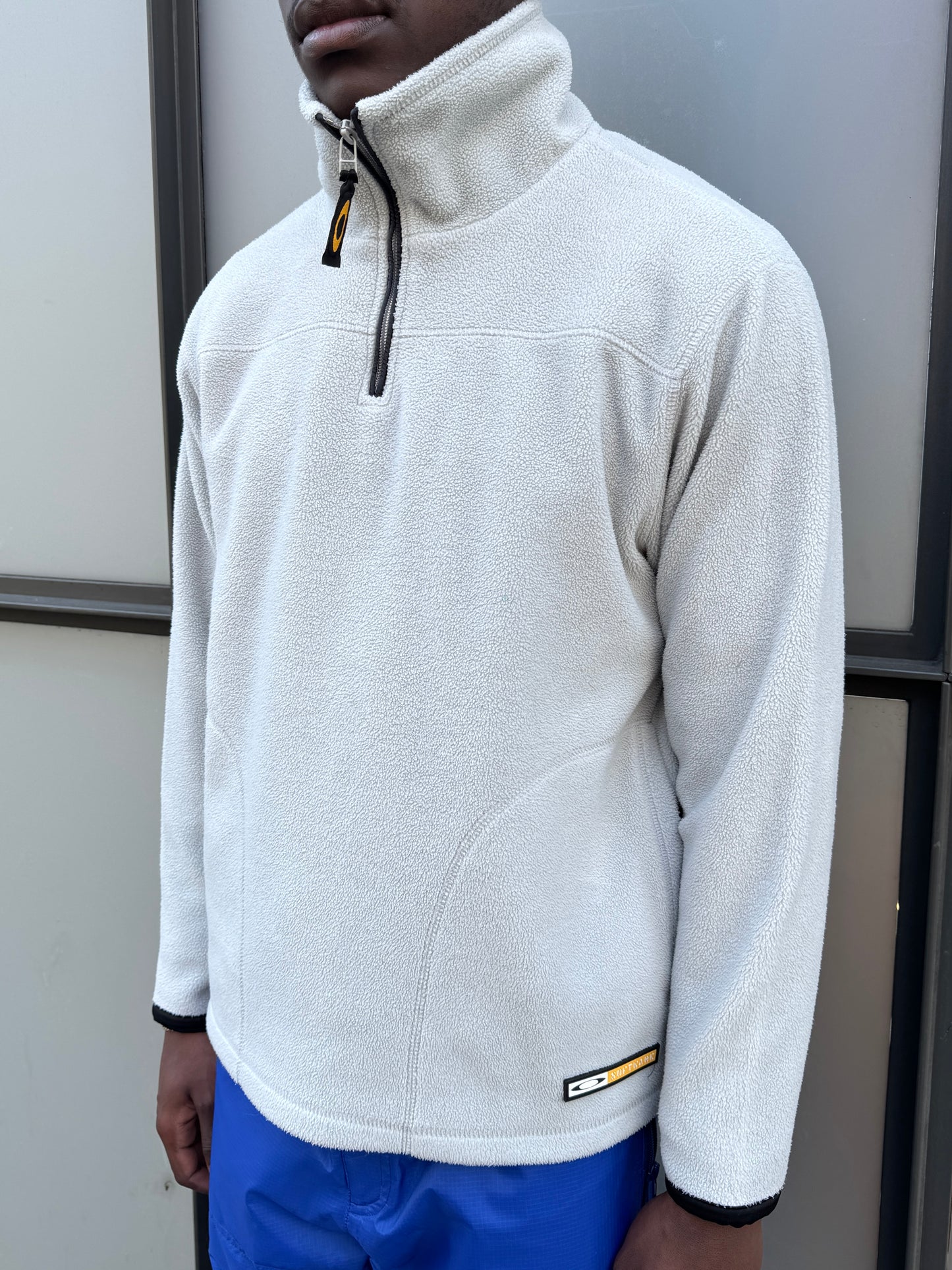Early 2000’s Oakley Software Ivory Off White Fleece 1/4 Zip
