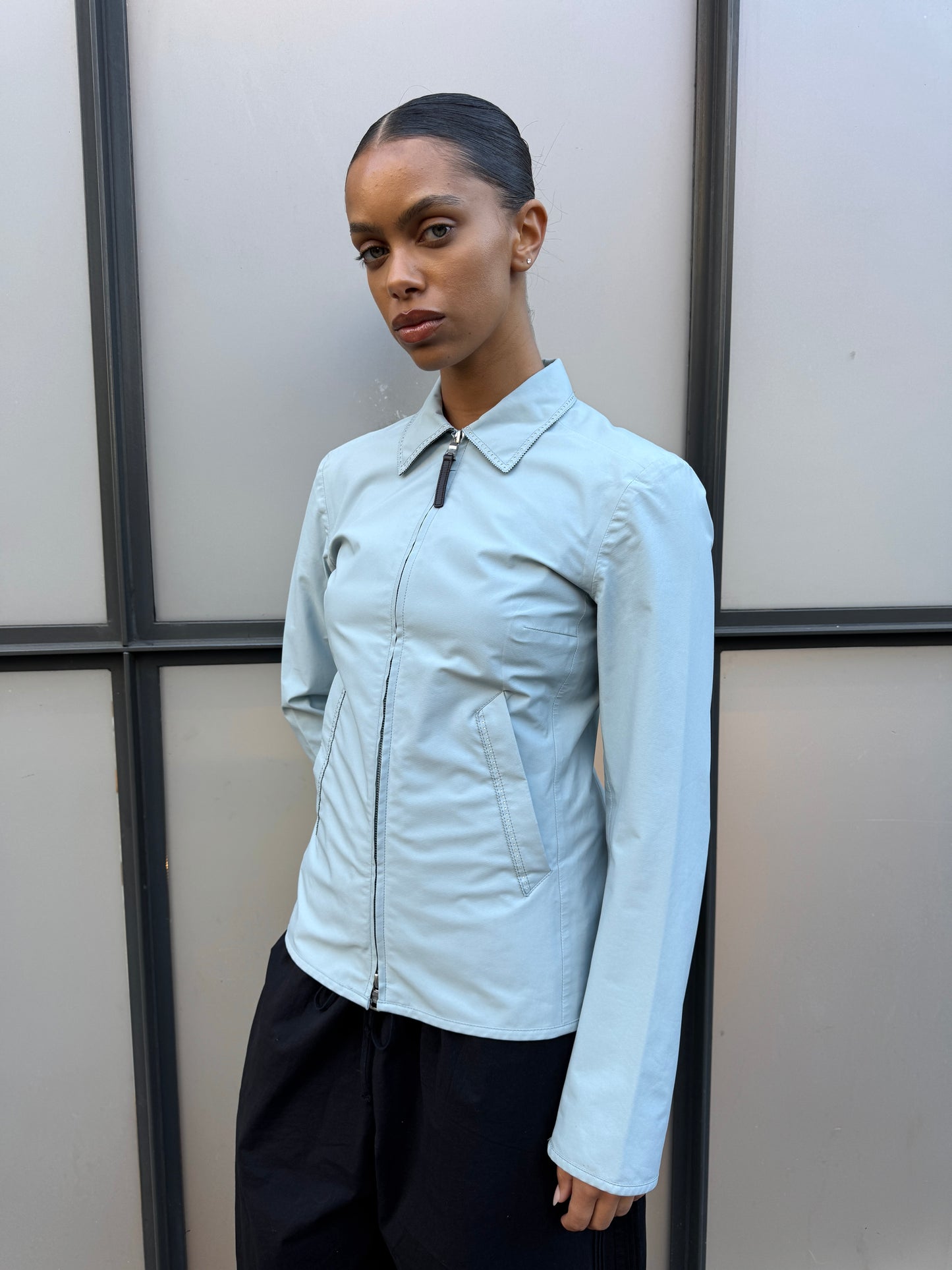 SS99’ Prada Sport Western Trim Perforated Gore-Tex Cropped Jacket