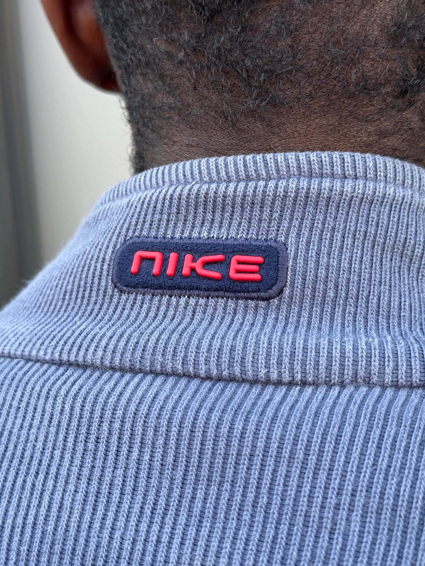 Early 2000’s Nike Ribbed Cotton 1/4 Zip Sweater