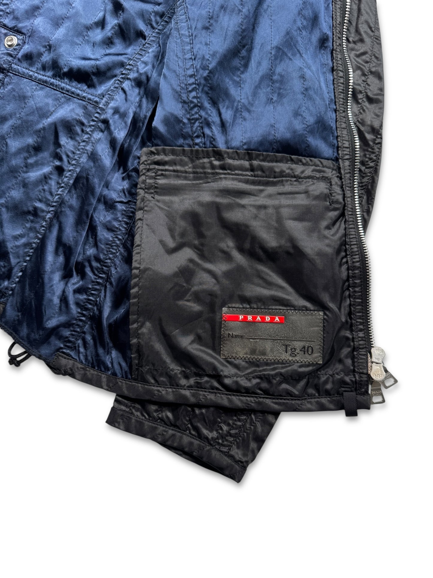 SS00’ Prada Sport Jet Black Lace Womens Jacket
