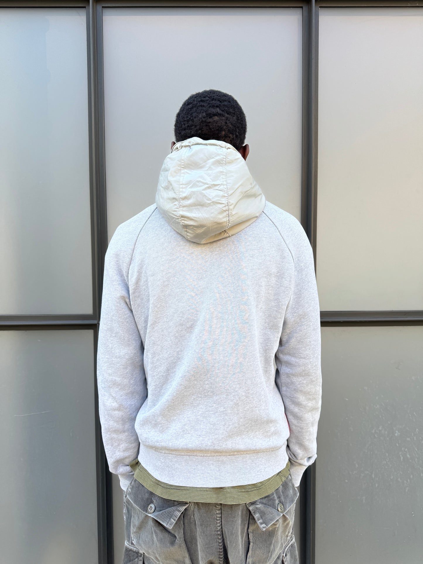 Early 2000’s Prada Sport Grey Melange Cotton/Nylon Zipped Hoodie