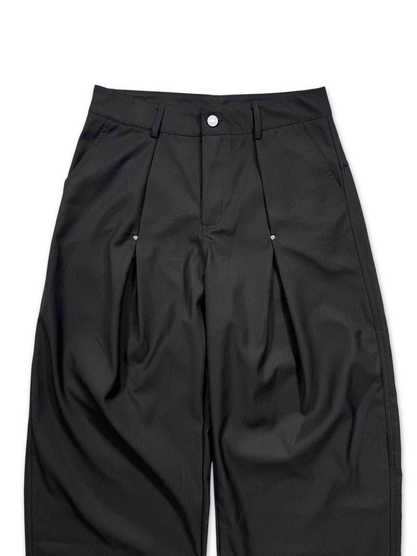 Unbranded Jet Black Pleated Pant