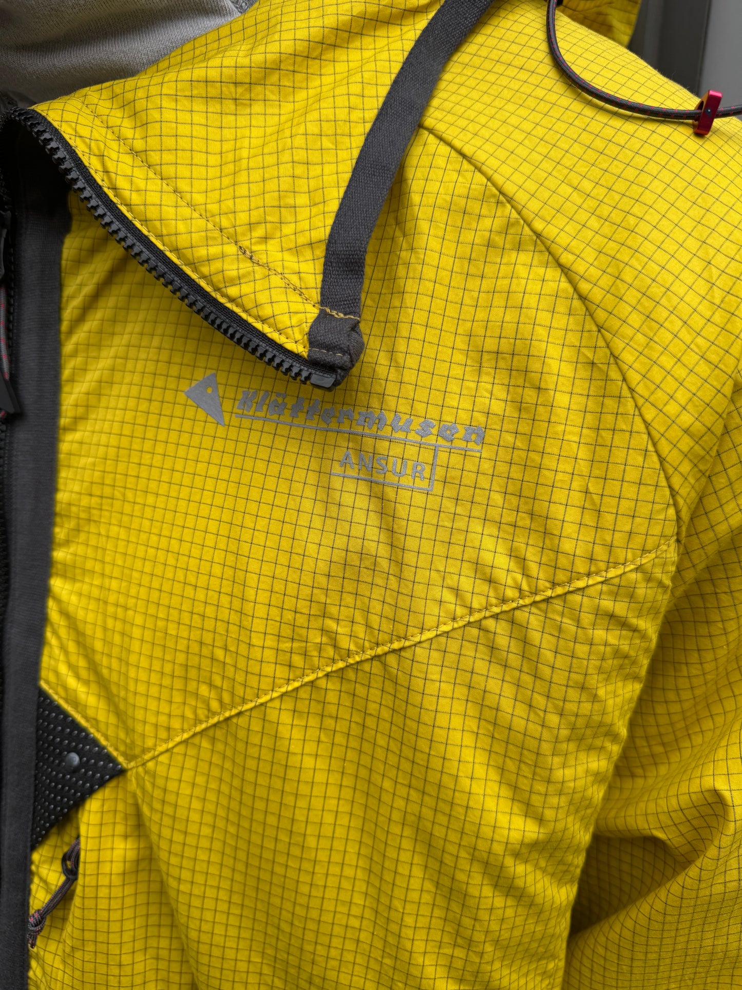 Klattermusen Bright Yellow Rip Stop Technical Asymmetric Zip Jacket