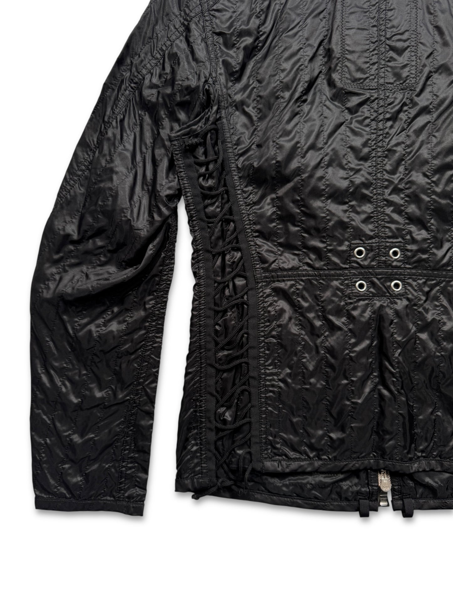 SS00’ Prada Sport Jet Black Lace Womens Jacket