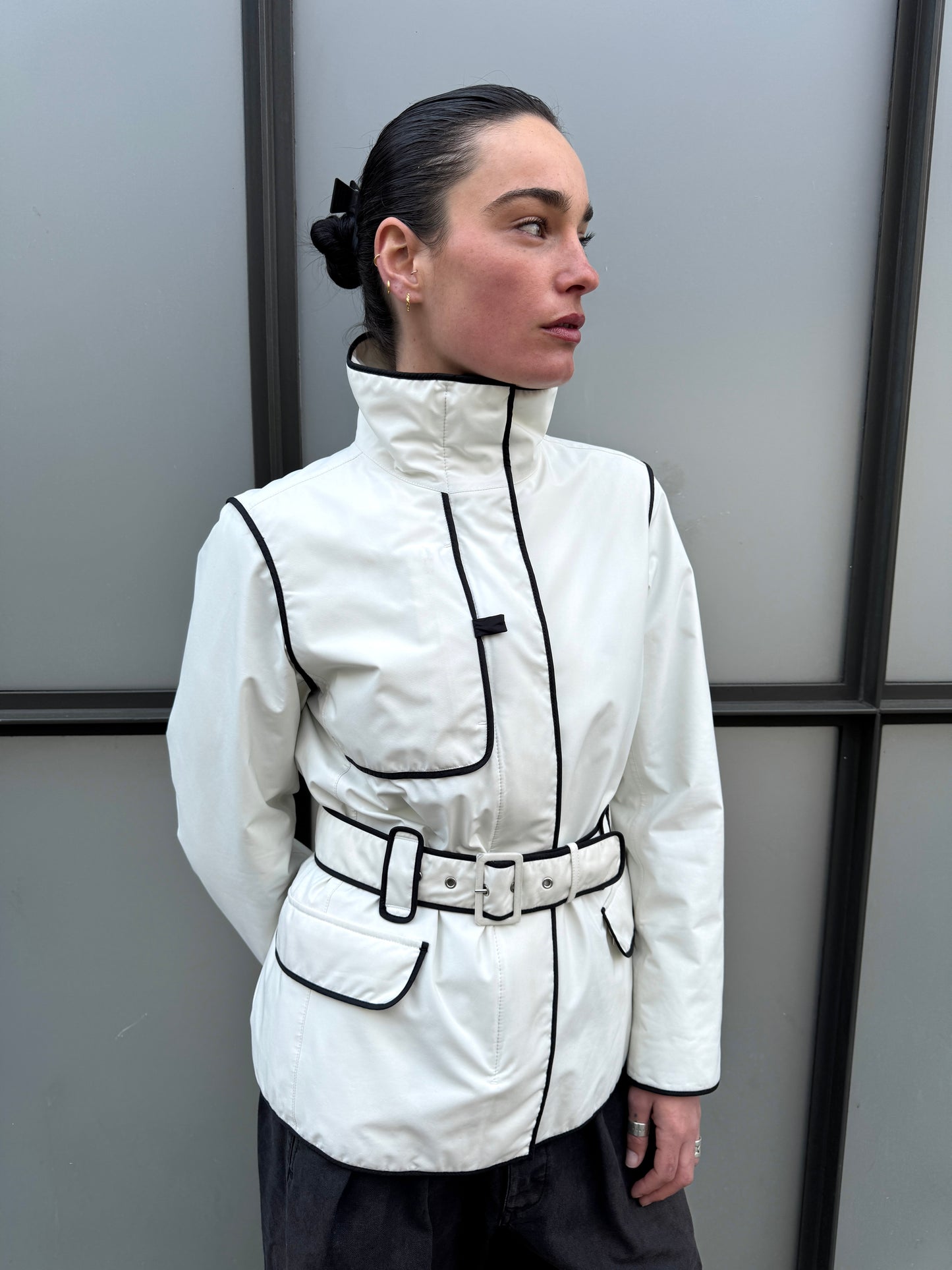 AW03’ Prada Linea Rossa Gore-Tex Tromp L’oeil Trench Coat