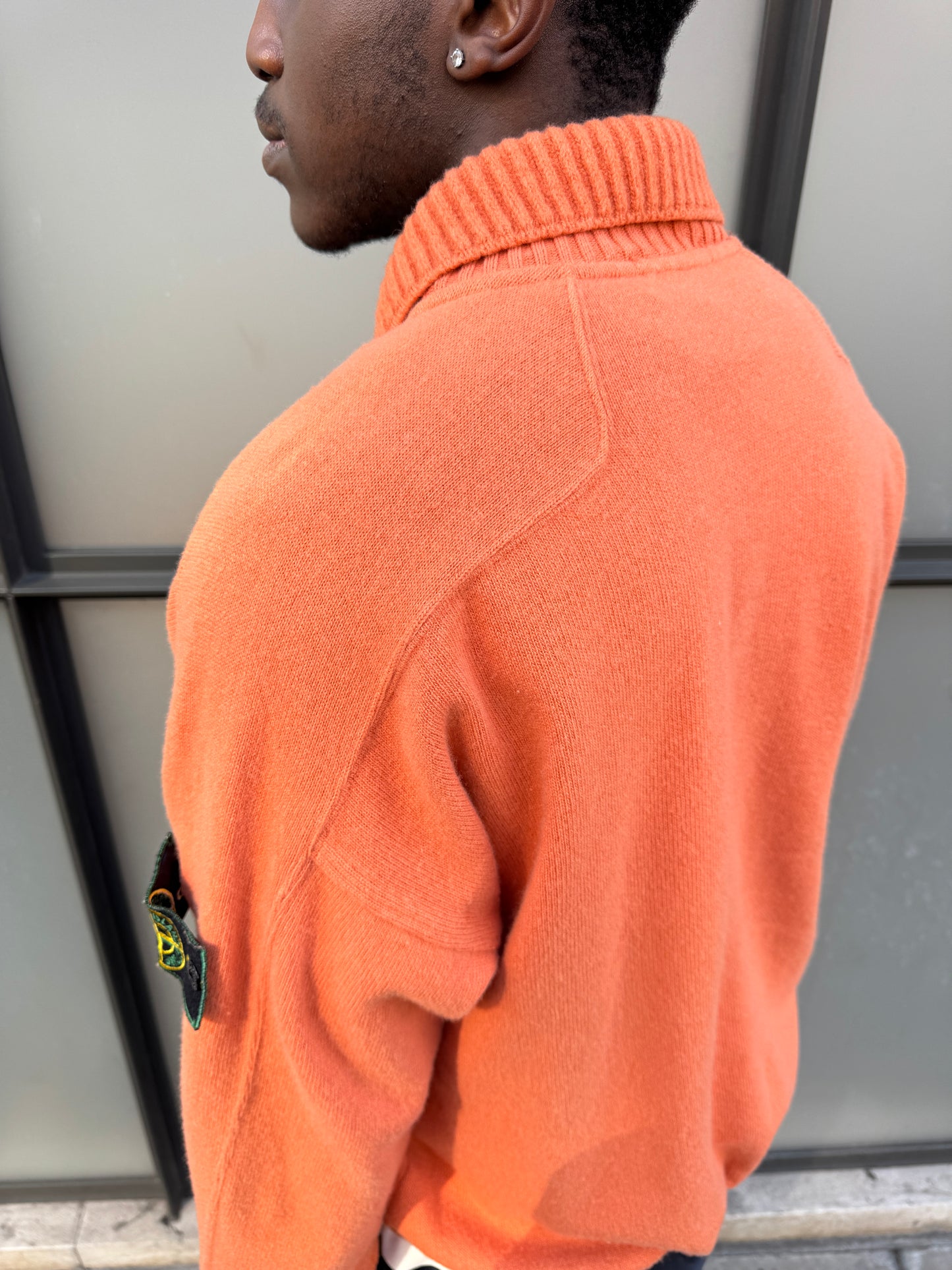 1990’s Stone Island Salmon Orange 1/4 Zip Fleece