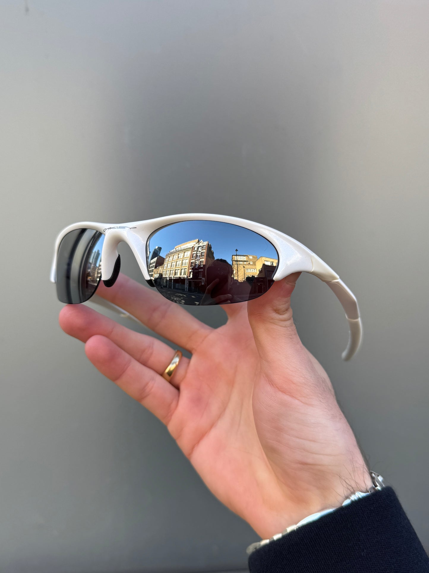 Oakley Half Jacket Pure White Sunglasses