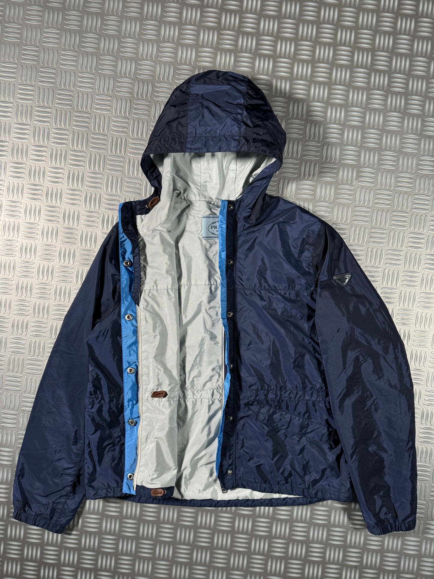 Prada Milano Royal Blue/Navy Nylon Shell Jacket - Small