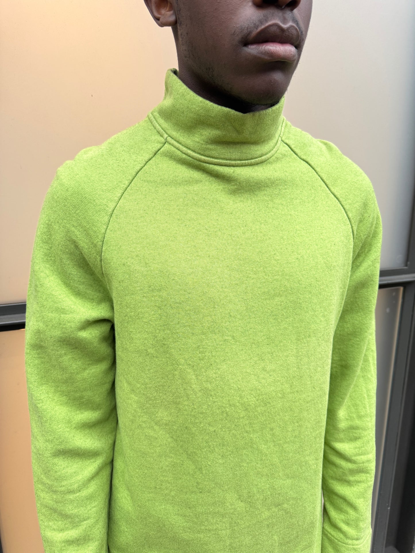 Early 2000’s Stone Island Lime Green Mock Neck