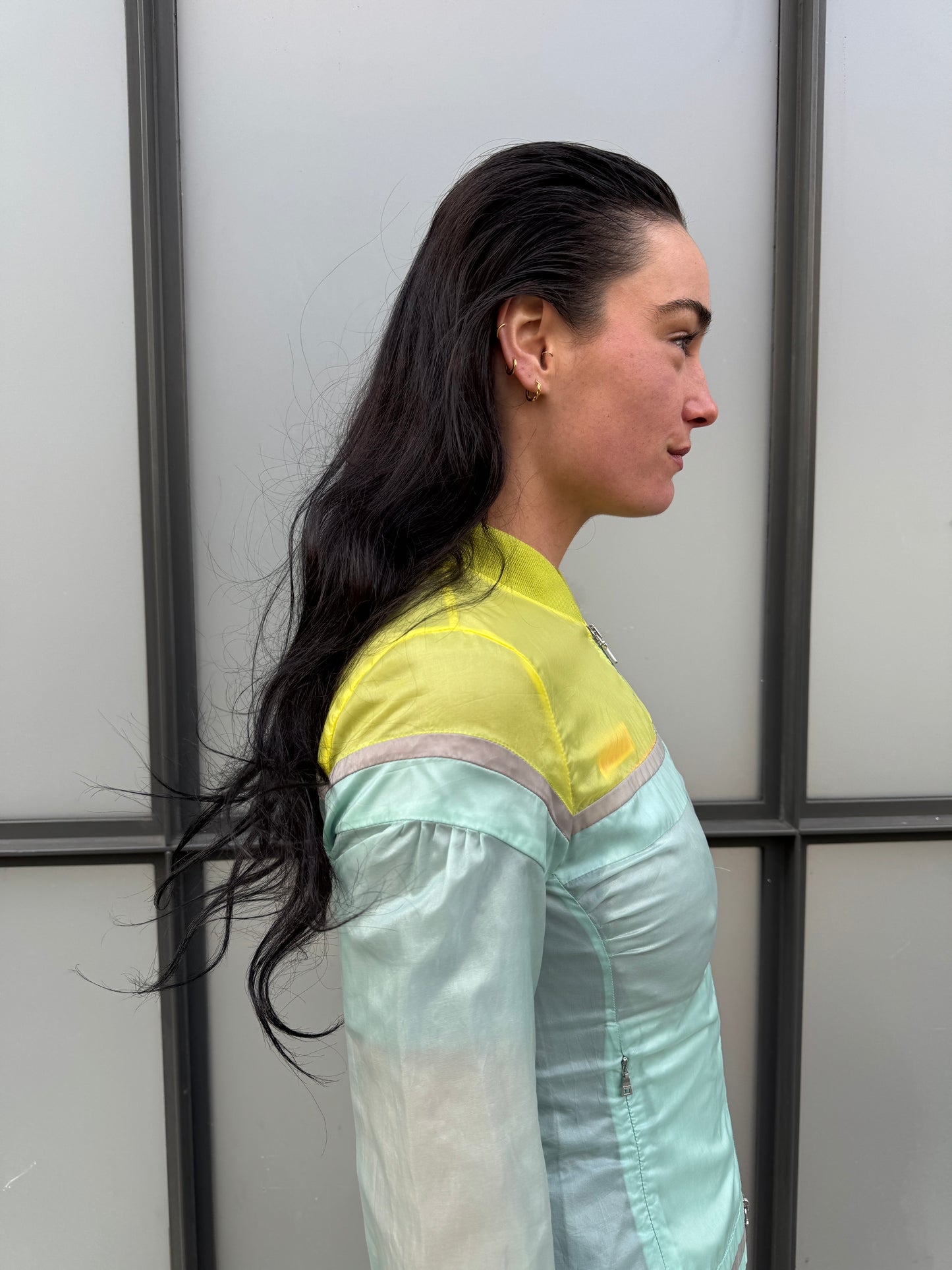 SS00’ Prada Sport Semi Transparent Yellow/Turquoise Jacket