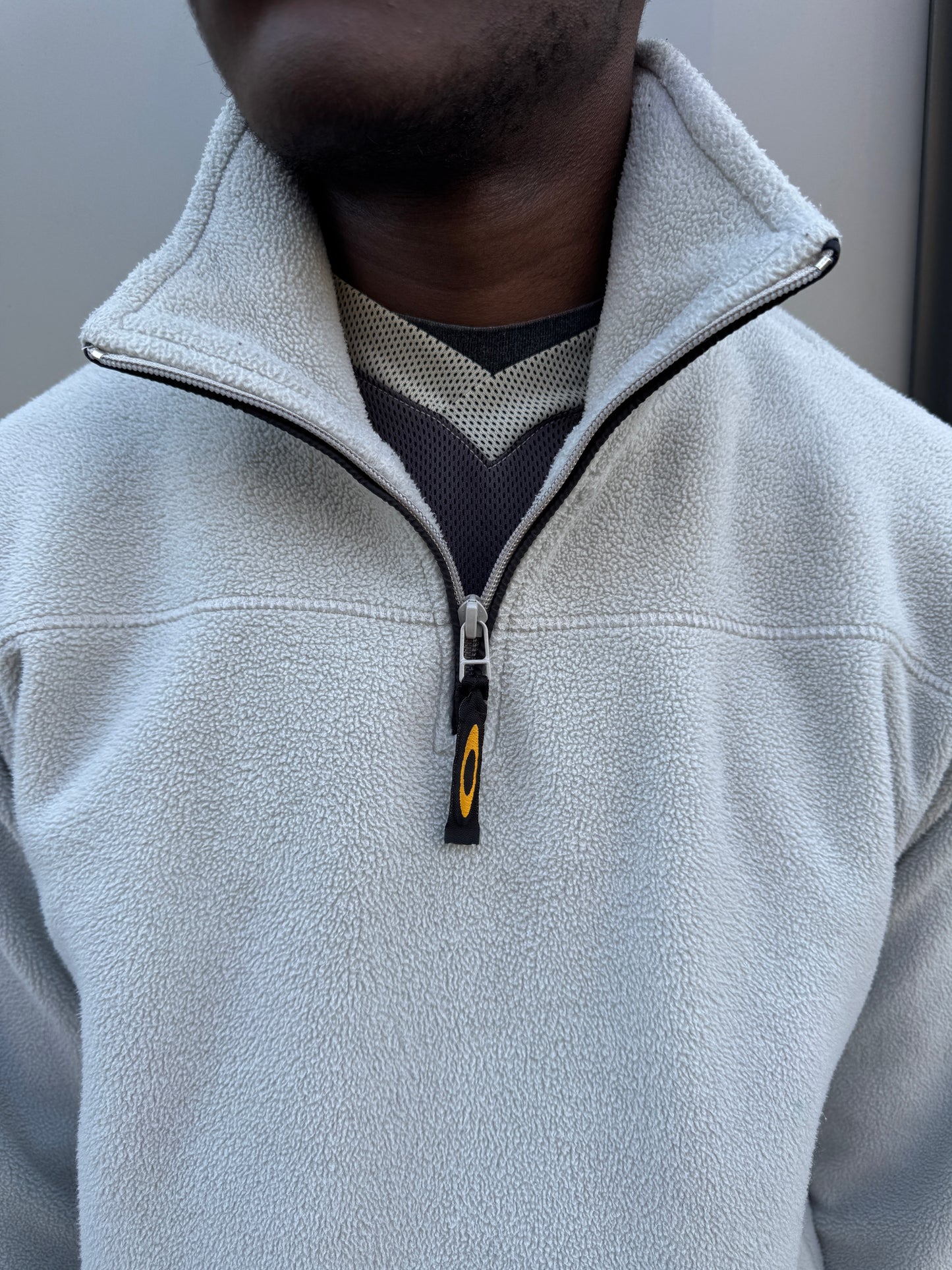 Early 2000’s Oakley Software Ivory Off White Fleece 1/4 Zip