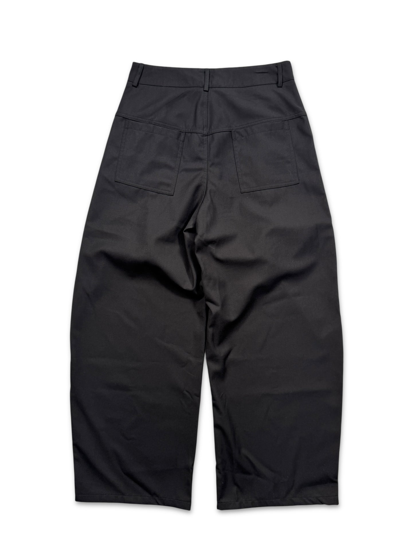 Unbranded Jet Black Pleated Pant