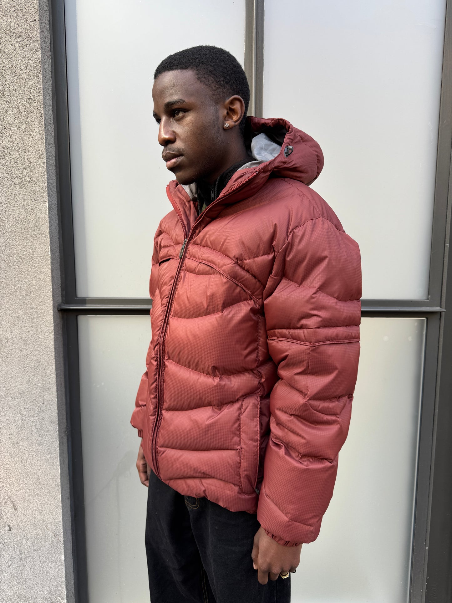 Oakley Software Burgundy Padded Puffer Jacket