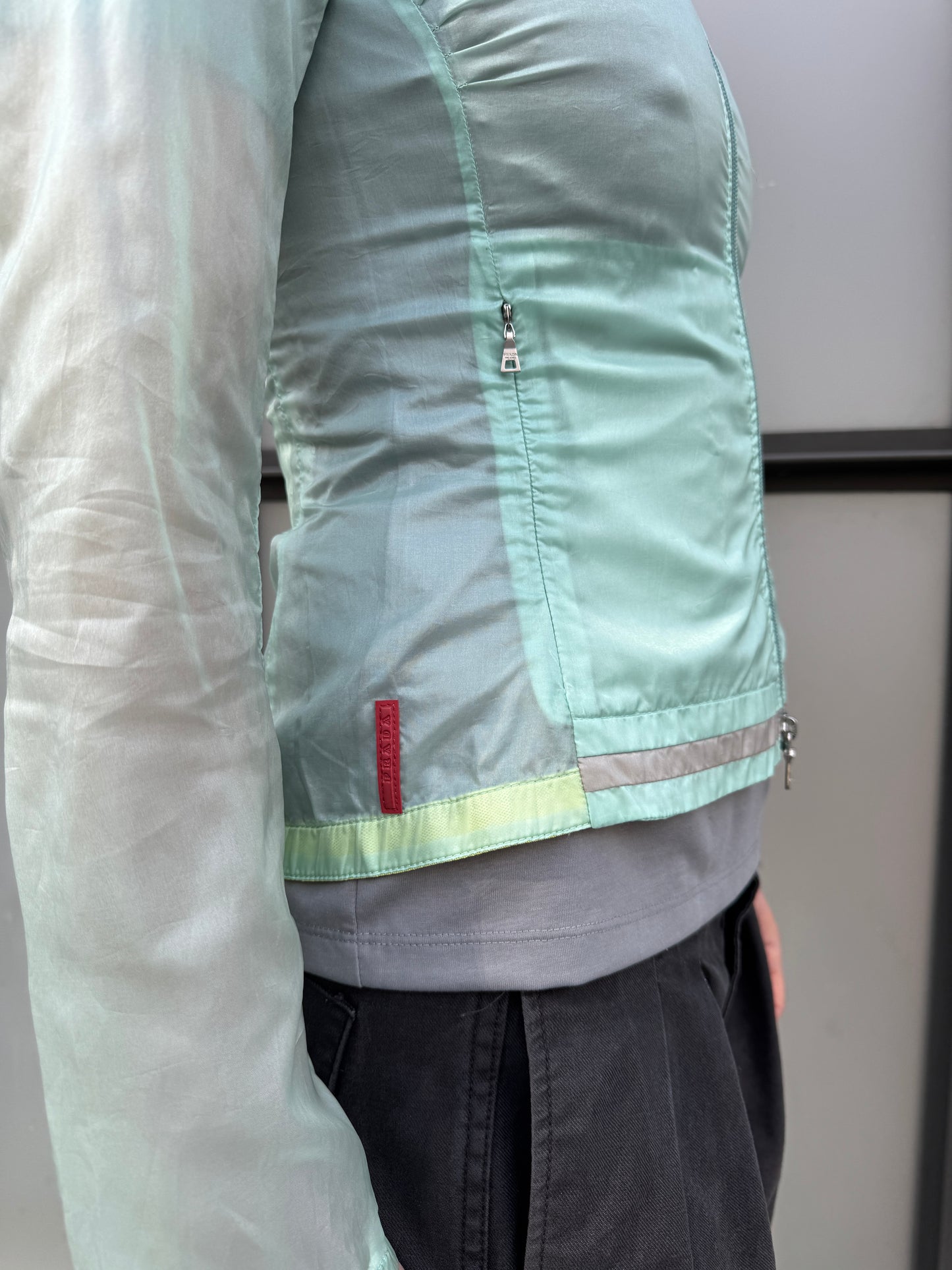 SS00’ Prada Sport Semi Transparent Yellow/Turquoise Jacket