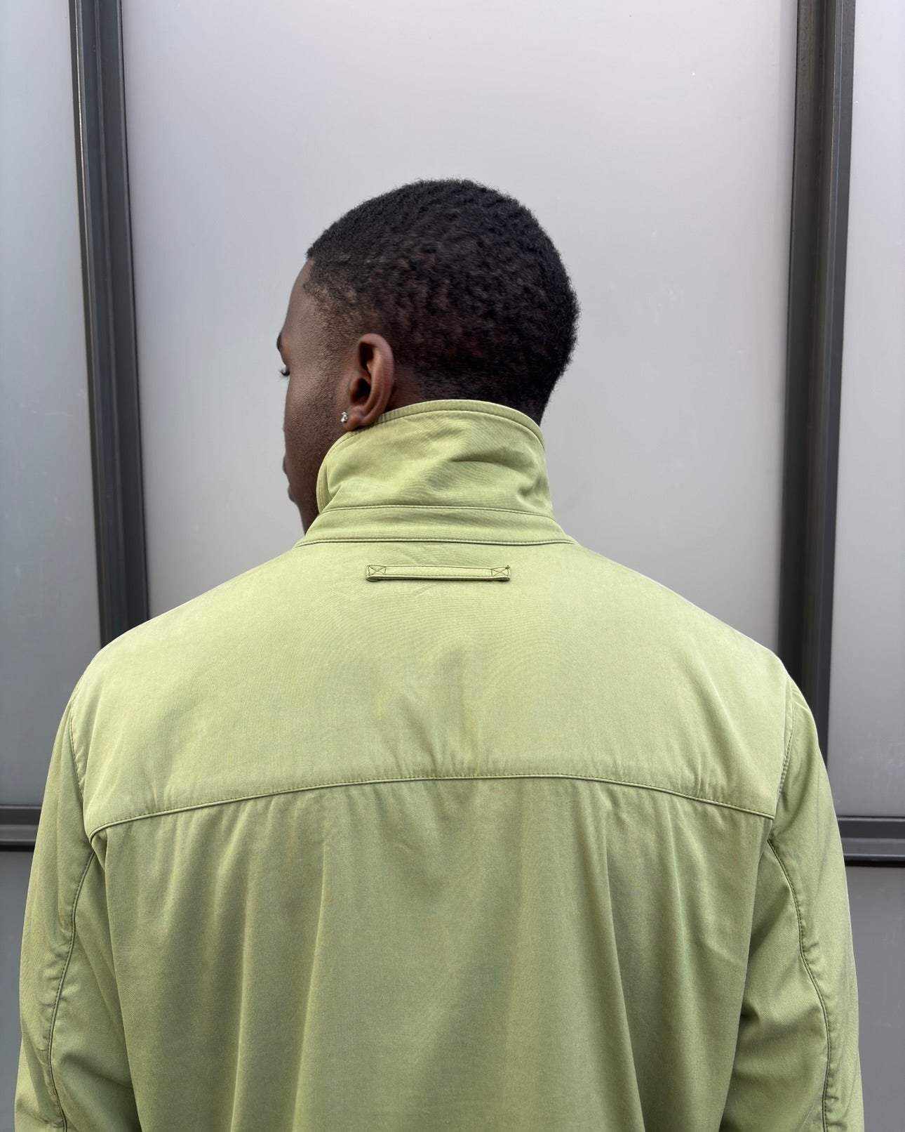 Early 2000’s Prada Sport Washed Lime Green Tonal Tab Chore Jacket