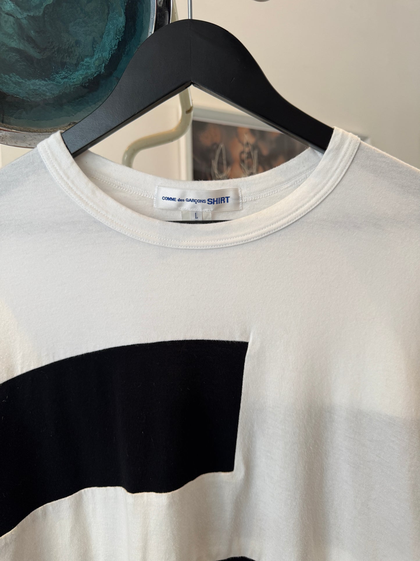 Early 2000's Comme Des Garcons SHIRT Striped Panel Longsleeve T-Shirt