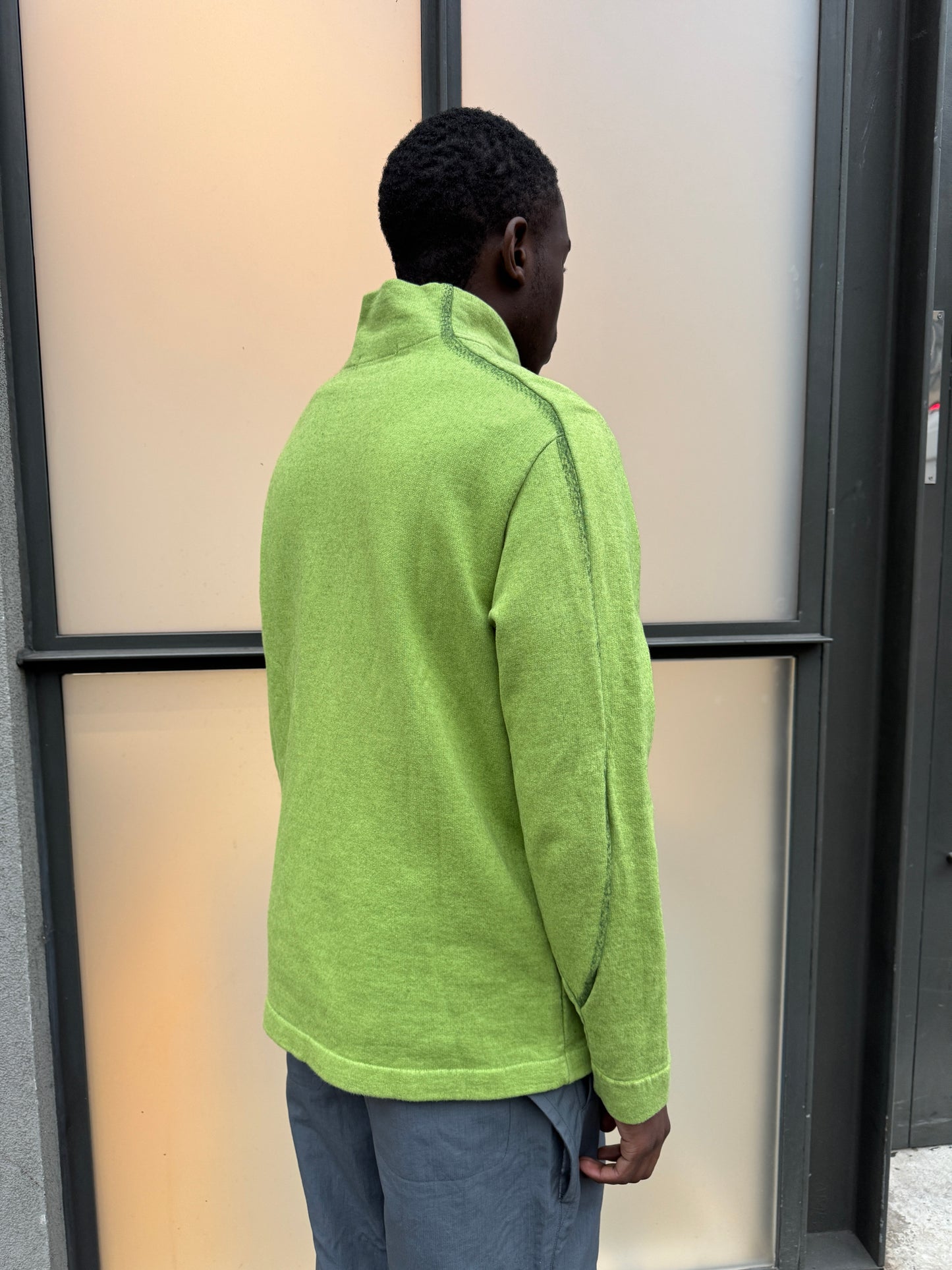Early 2000’s Stone Island Lime Green Mock Neck