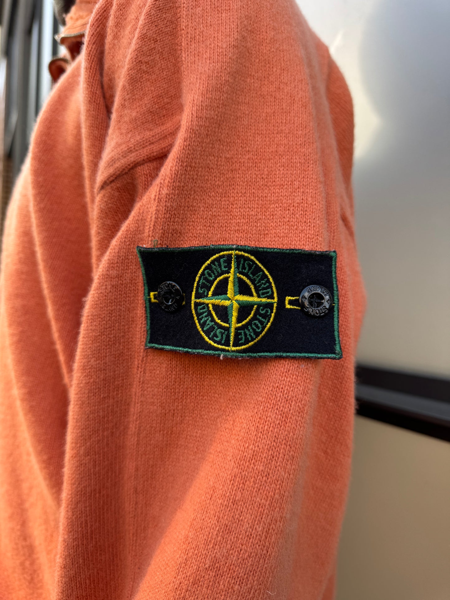1990’s Stone Island Salmon Orange 1/4 Zip Fleece