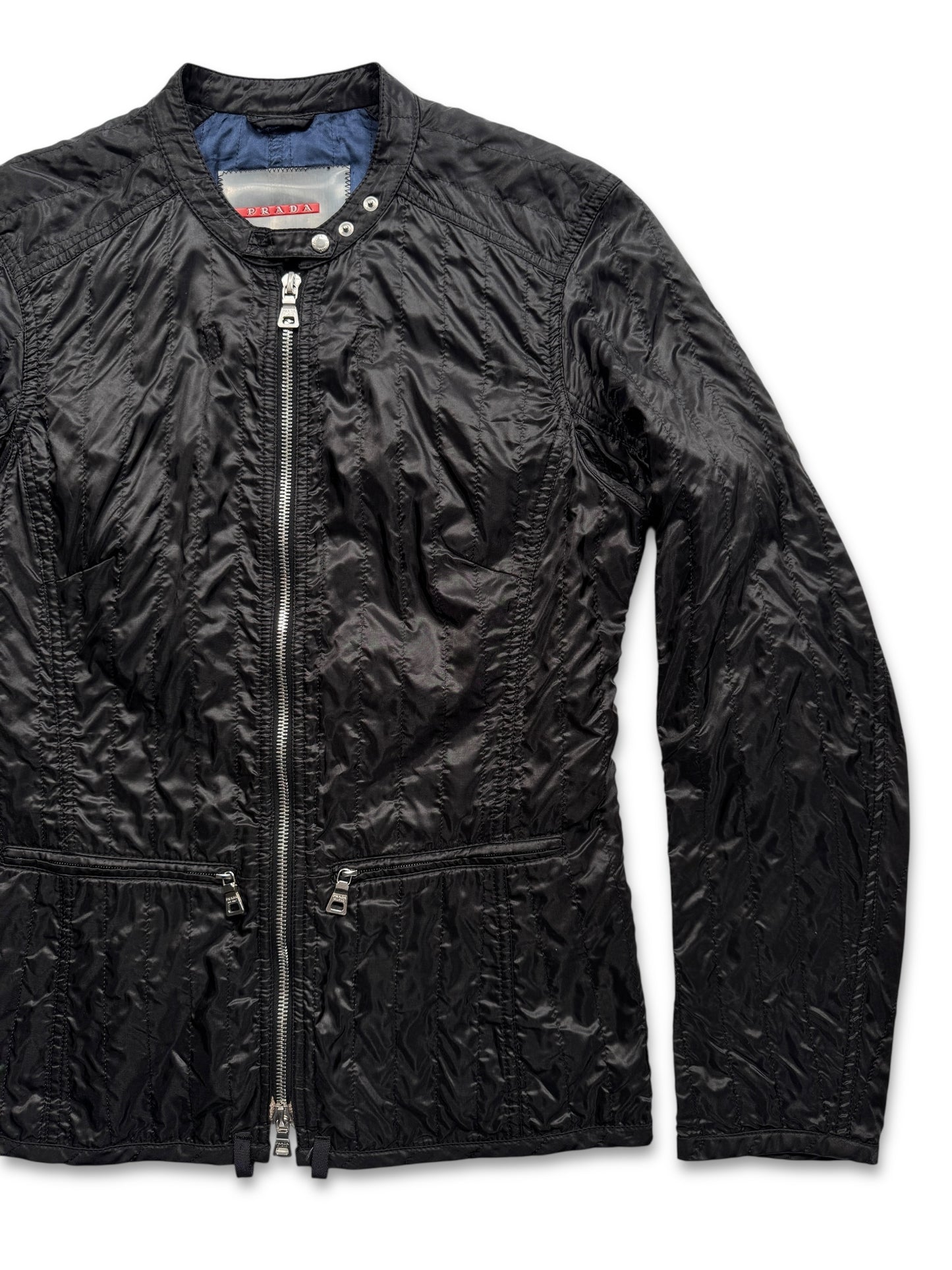 SS00’ Prada Sport Jet Black Lace Womens Jacket