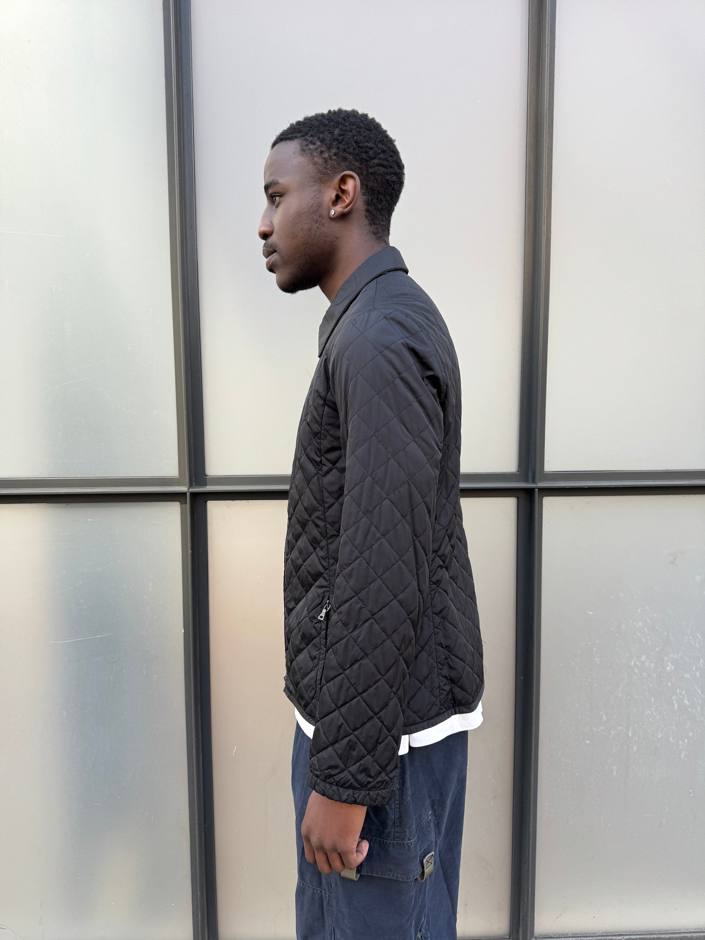 Early 2000’s Prada Jet Black Quilted Jacket