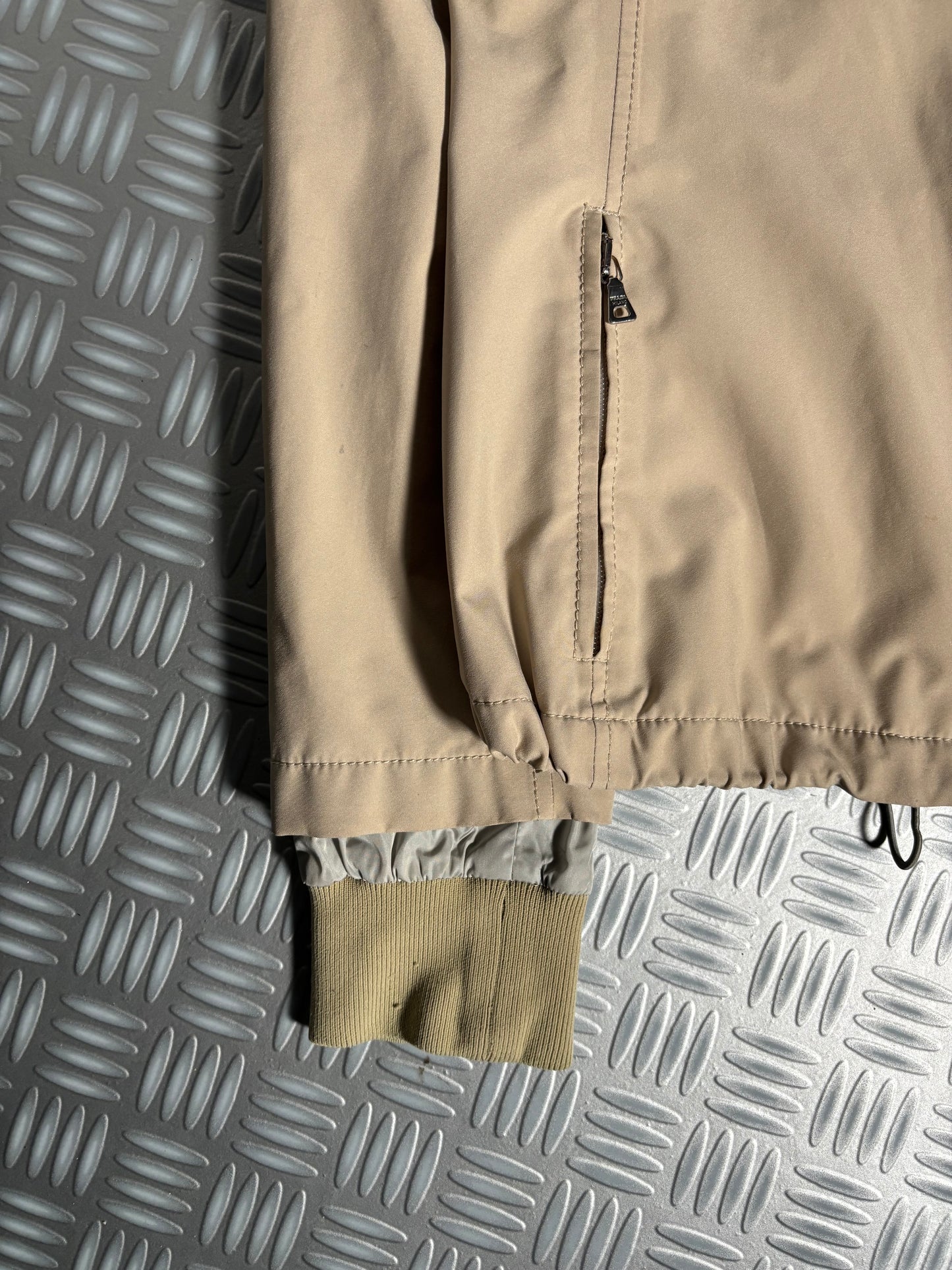 SS99' Prada Sport Beige Double Layer Cuff Gore-Tex Jacket