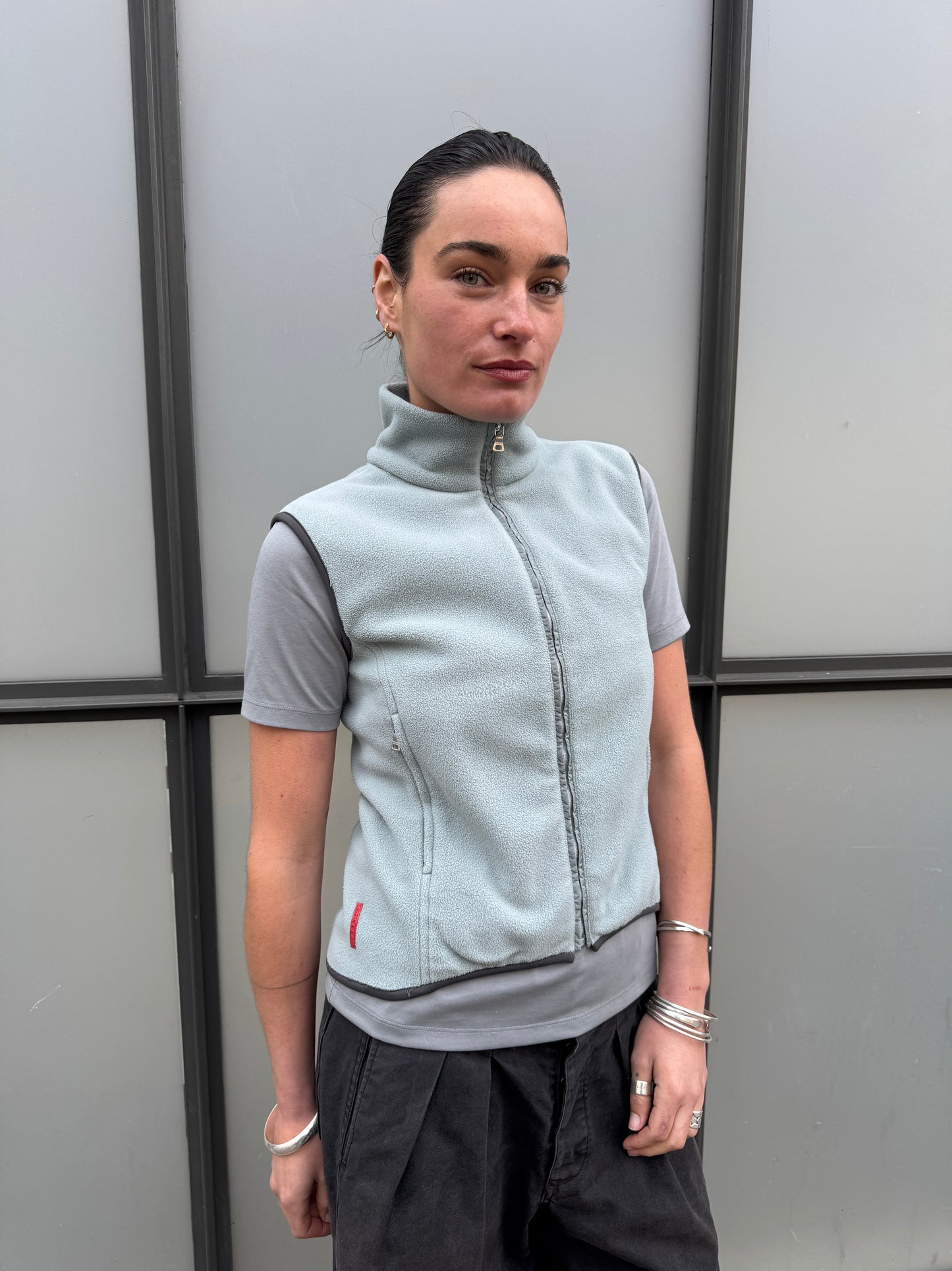 SS99’ Prada Sport Duck Egg Baby Blue/Grey Fleece Vest