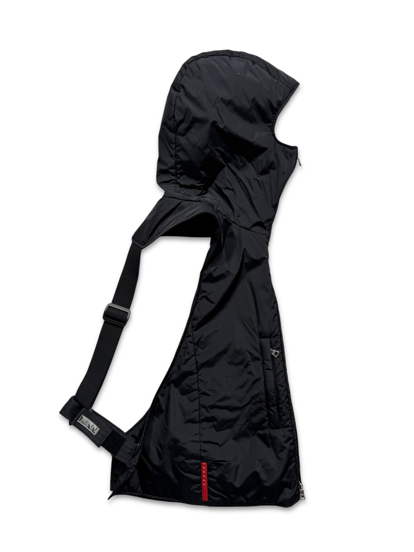 AW99’ Prada Sport Jet Black 3M Padded Balaclava Vest