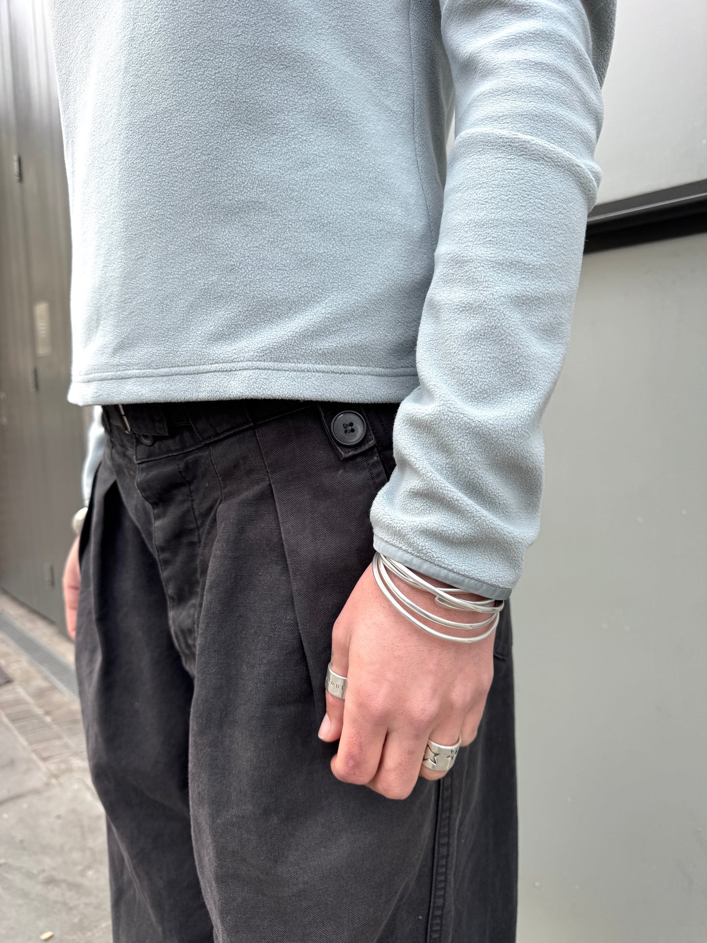 SS99’ Prada Sport Duck Egg Baby Blue/Grey Roll Neck Fleece