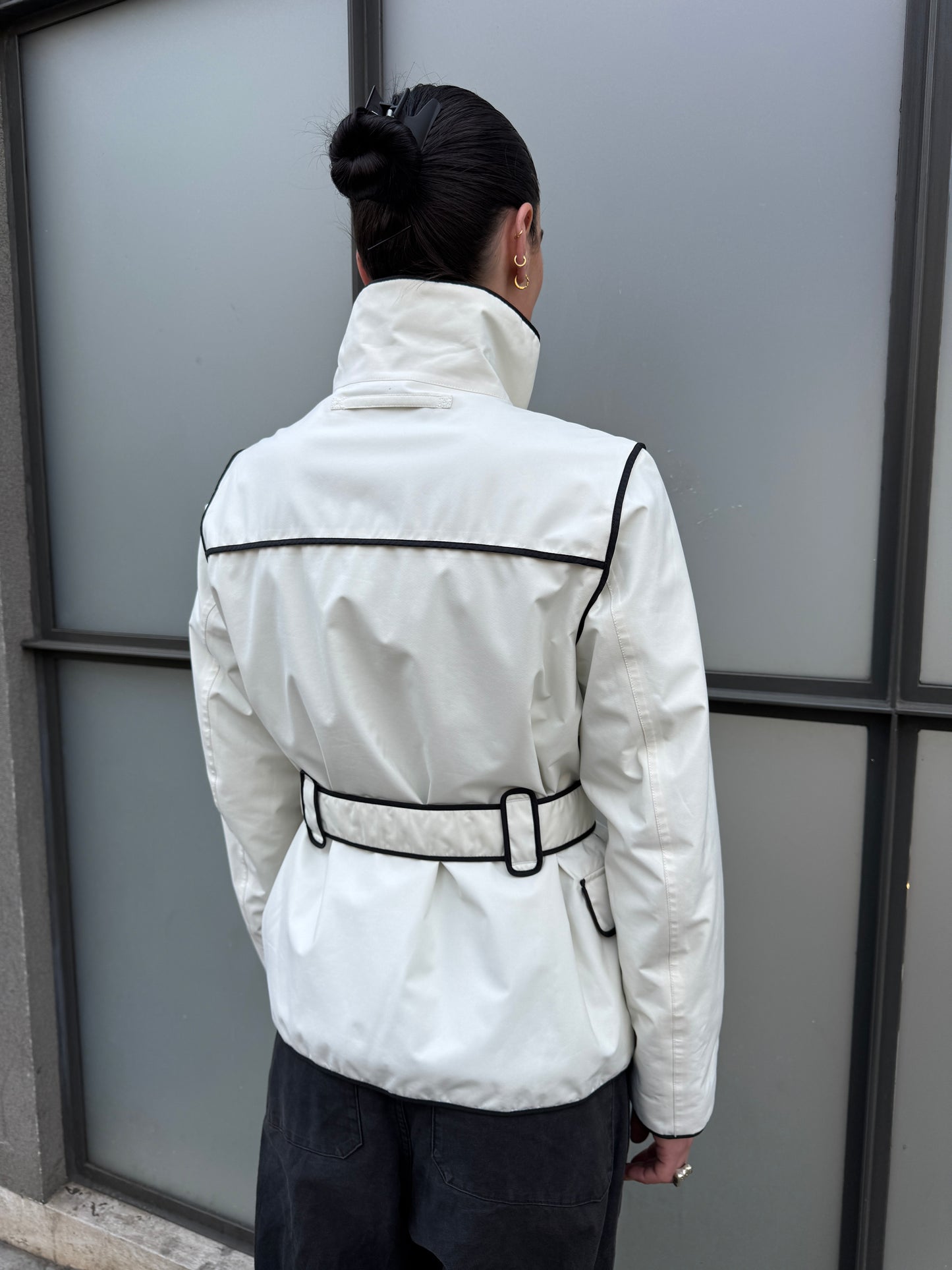 AW03’ Prada Linea Rossa Gore-Tex Tromp L’oeil Trench Coat