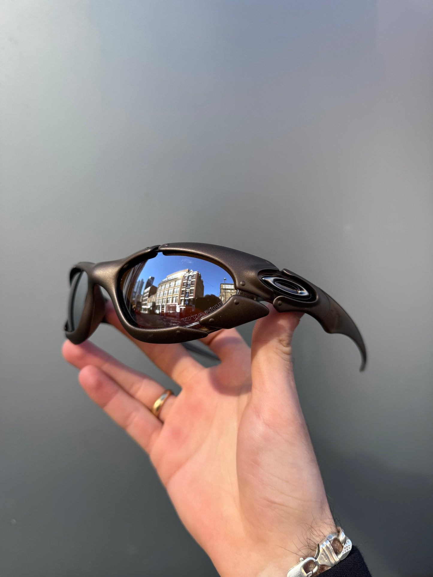 2003 Oakley Plate Bronze / Bronze Iridium Sunglasses