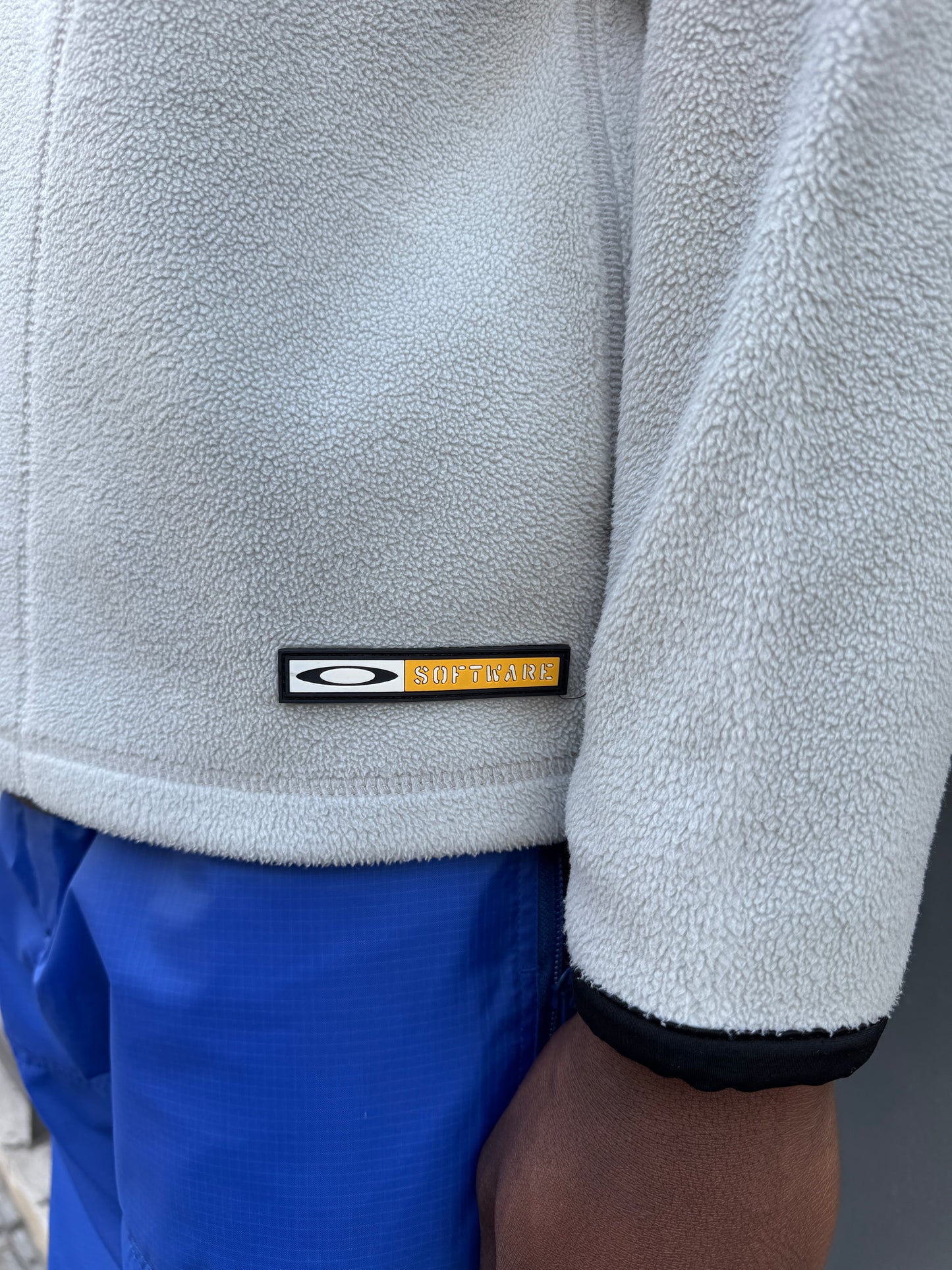 Early 2000’s Oakley Software Ivory Off White Fleece 1/4 Zip