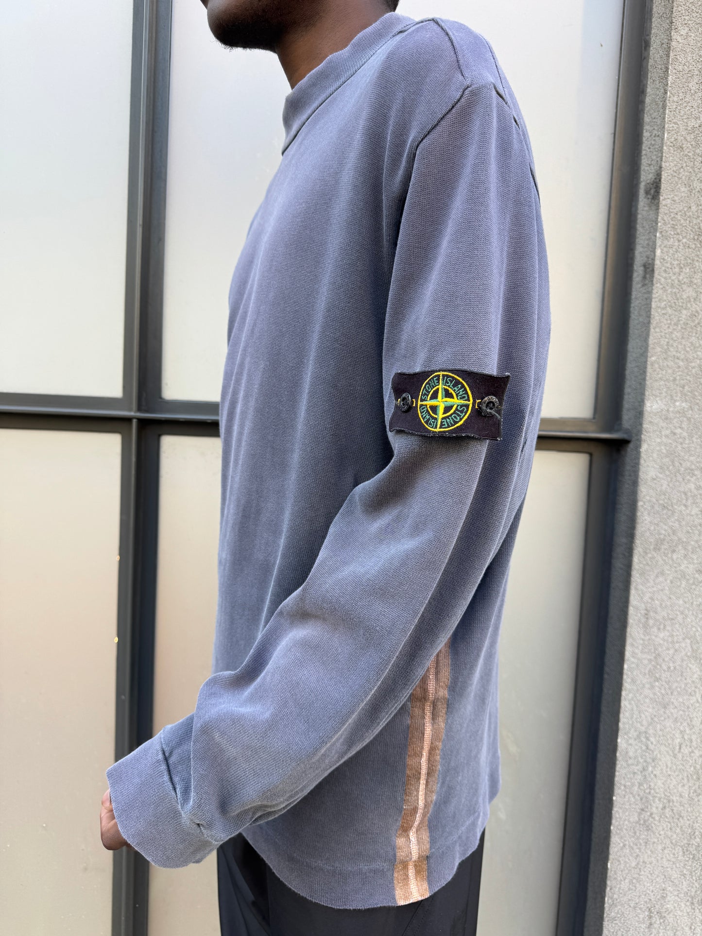 Early 2000’s Stone Island Navy Taped Crewneck