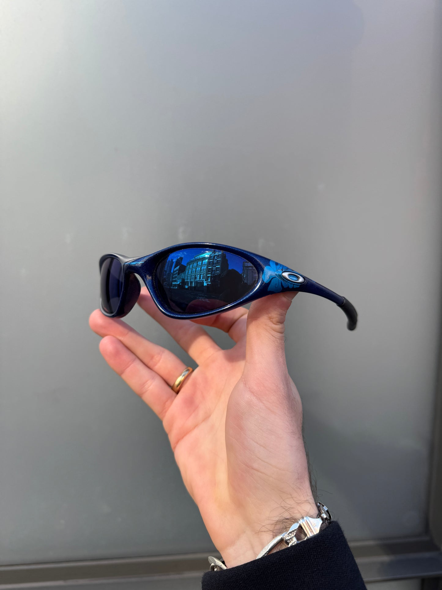 1990’s Oakley Minute Deep Navy/Flowers Sunglasses