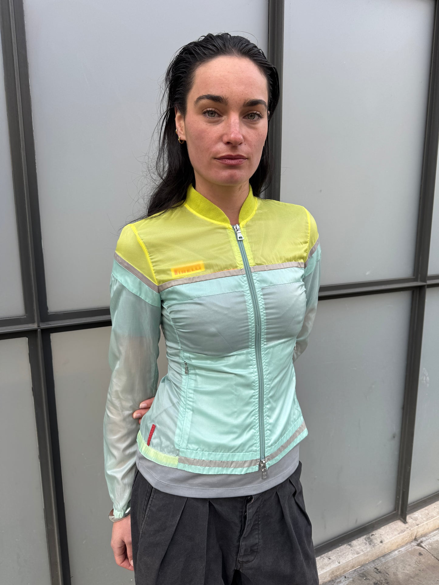 SS00’ Prada Sport Semi Transparent Yellow/Turquoise Jacket