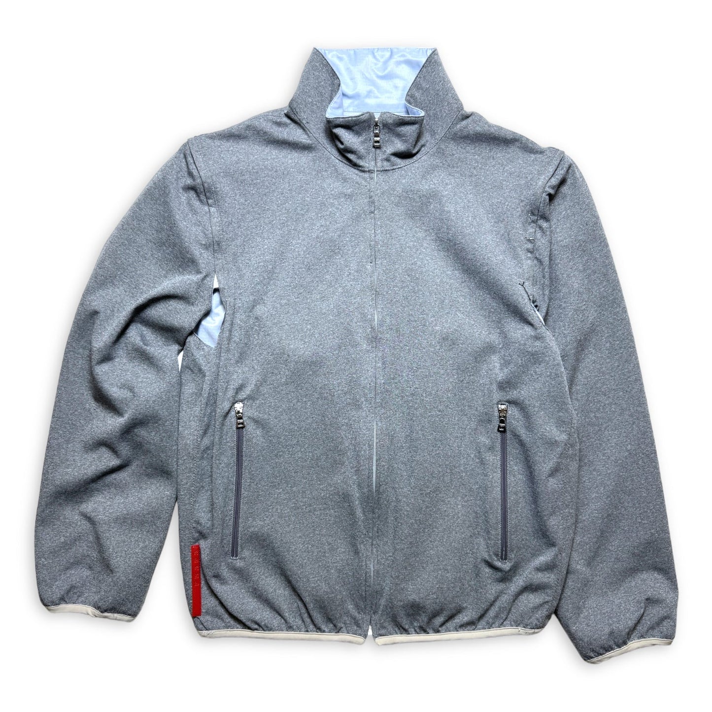 Early 2000's Prada Sport Reversible 4in1 Baby Blue/Grey “Faux Wool” Jacket