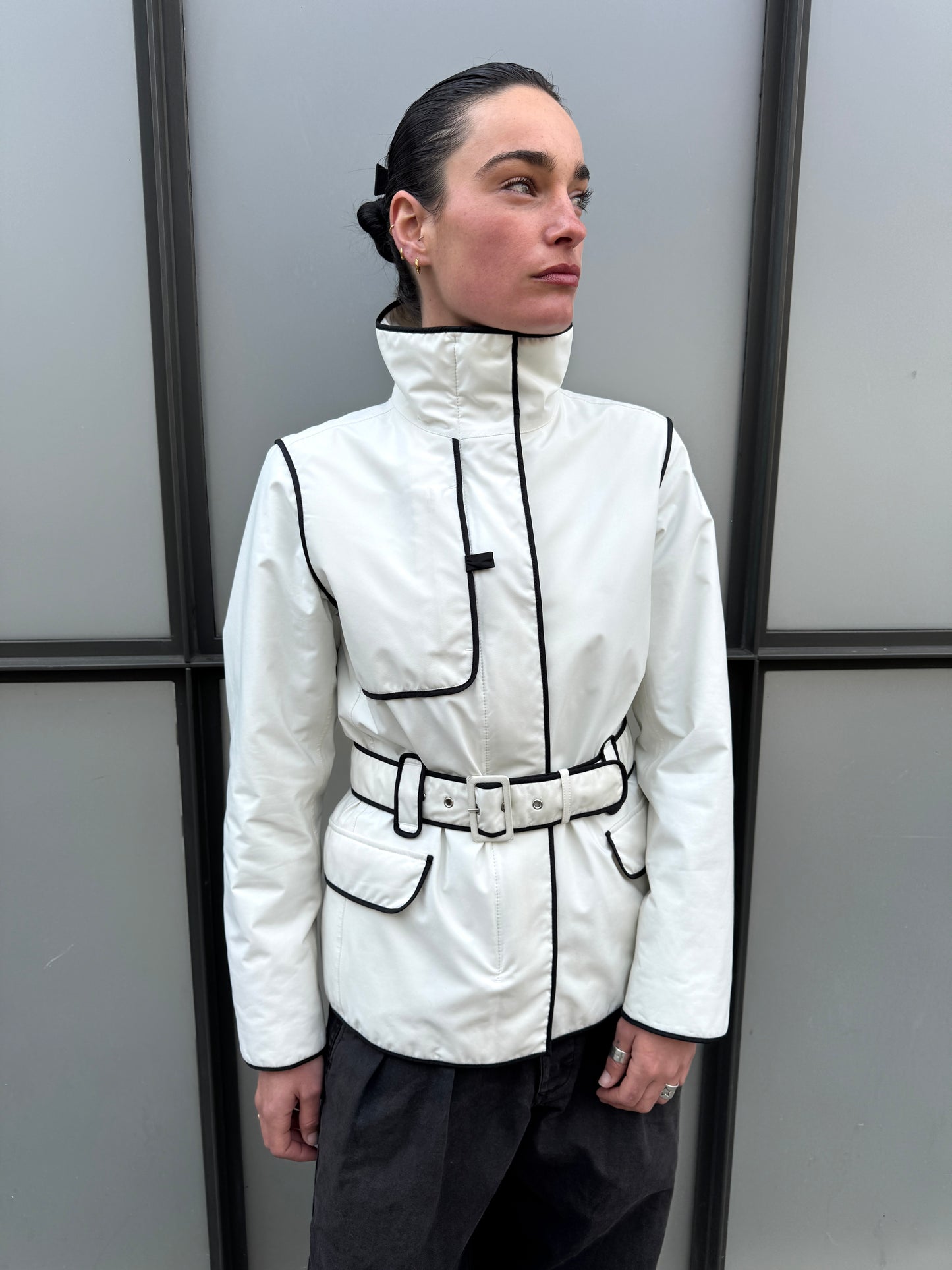 AW03’ Prada Linea Rossa Gore-Tex Tromp L’oeil Trench Coat