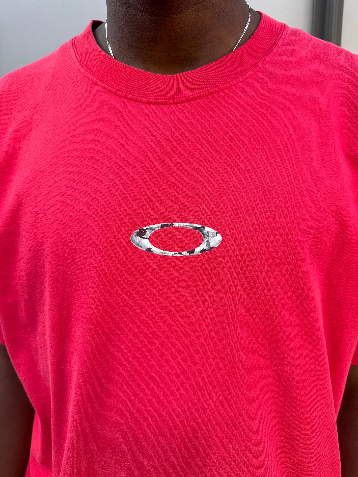 Early 2000’s Oakley Software Bright Red Graphic Tee