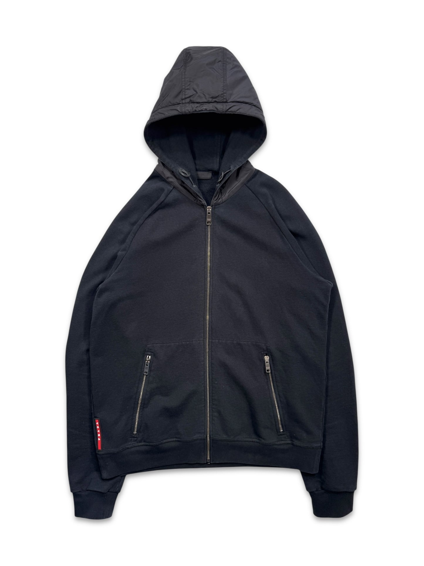 Prada Linea Rossa Midnight Navy Zipped Hoodie