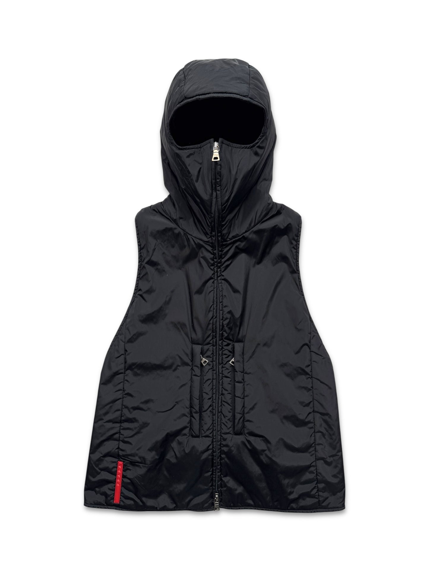 AW99’ Prada Sport Jet Black 3M Padded Balaclava Vest