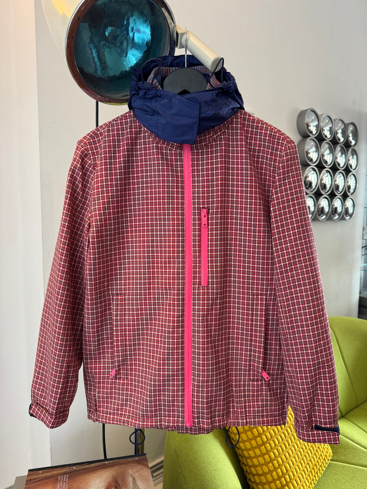 SS17’ Prada Main Line Knitted Plaid Jacket
