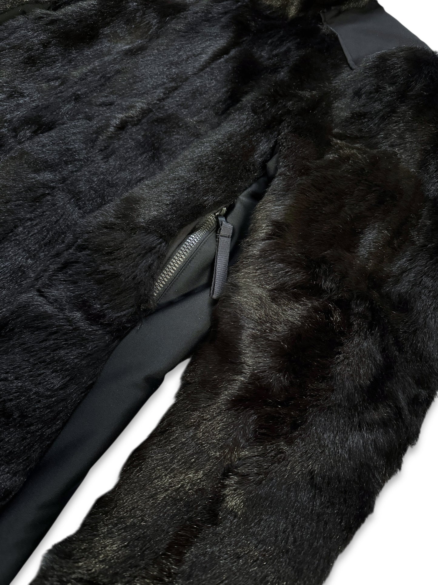 FW99’ Prada Sport Jet Black Dyed Fur Jacket