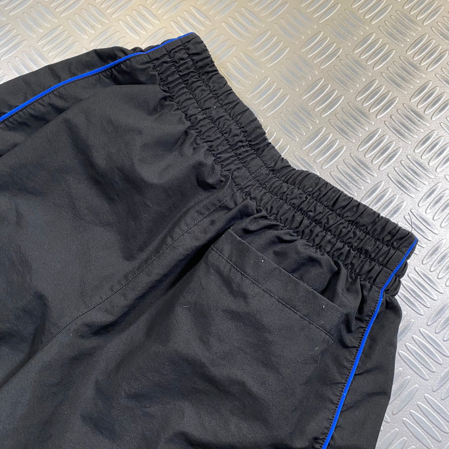 Early 2000's Nike Black/Royal Blue Spellout Track Pants
