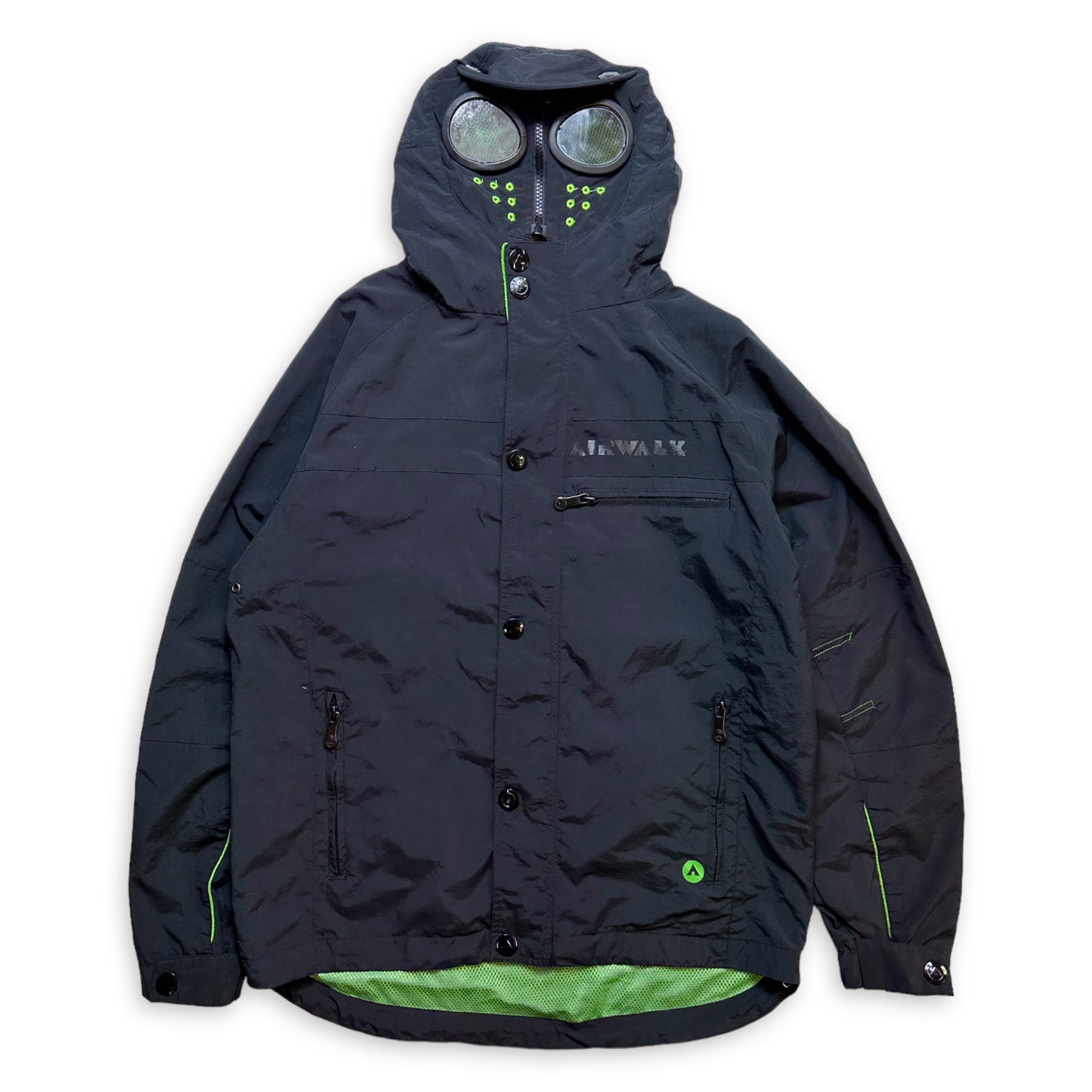 Early 2000’s Airwalk Black/Neon Goggle Jacket - Small / Medium