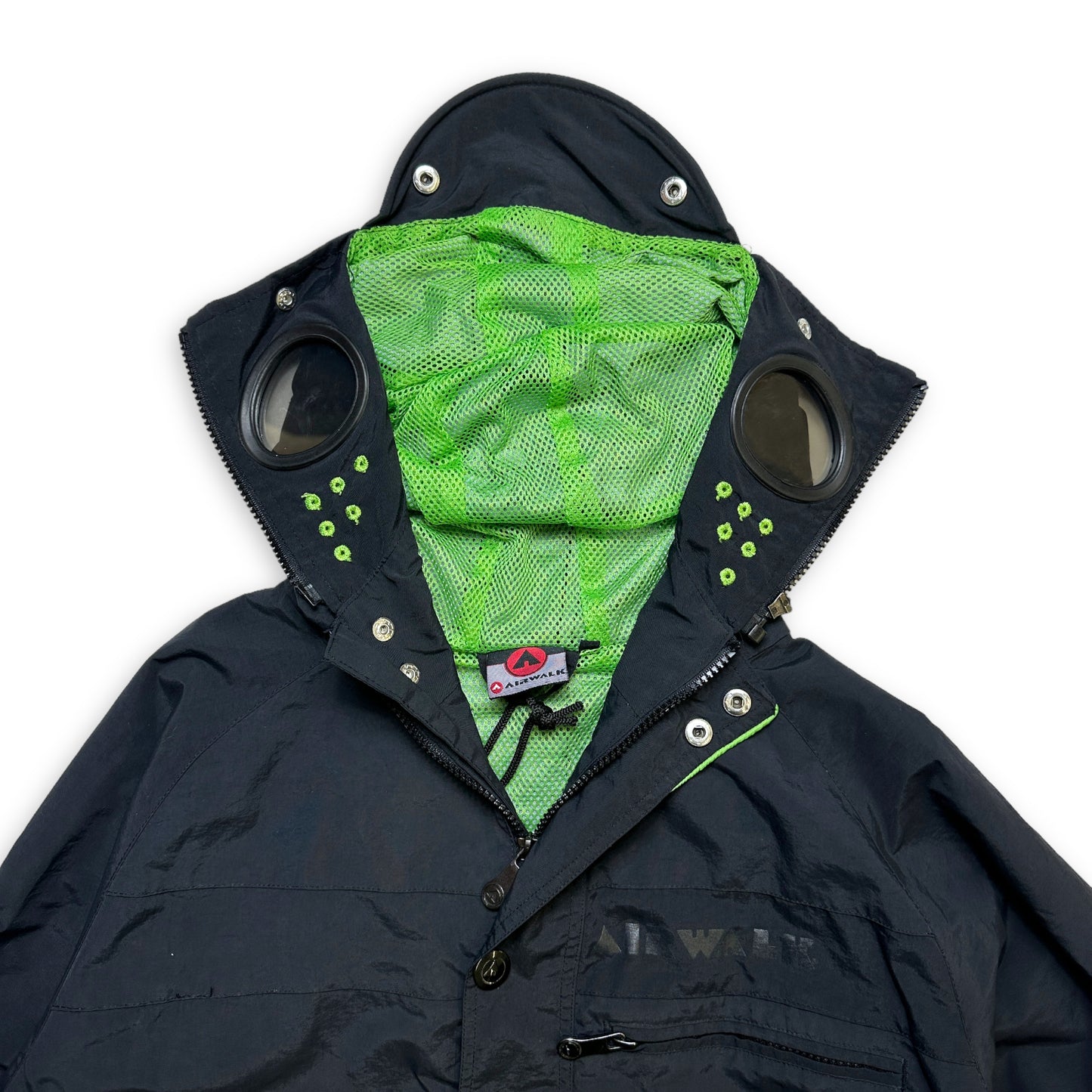 Early 2000’s Airwalk Black/Neon Goggle Jacket - Small / Medium