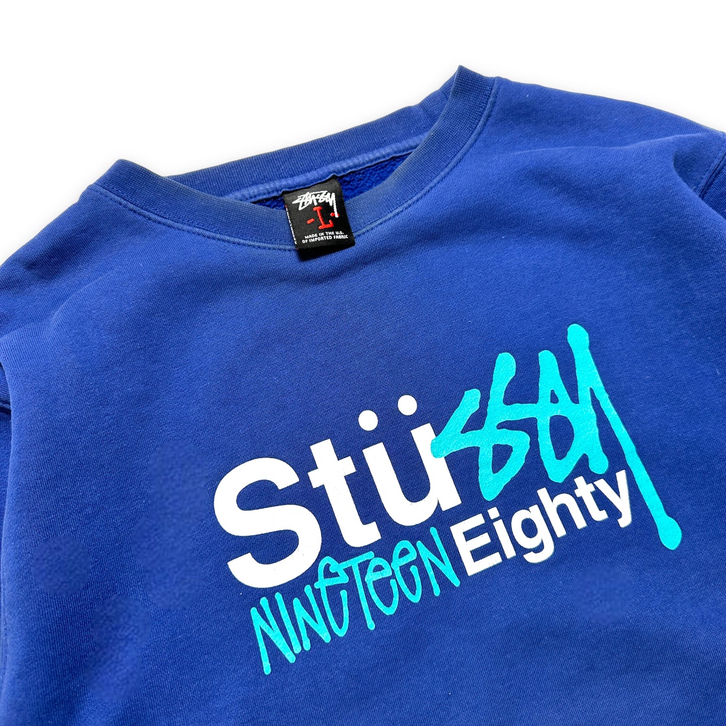 Stüssy Royal Blue Crewneck du début des années 2000 - Moyen